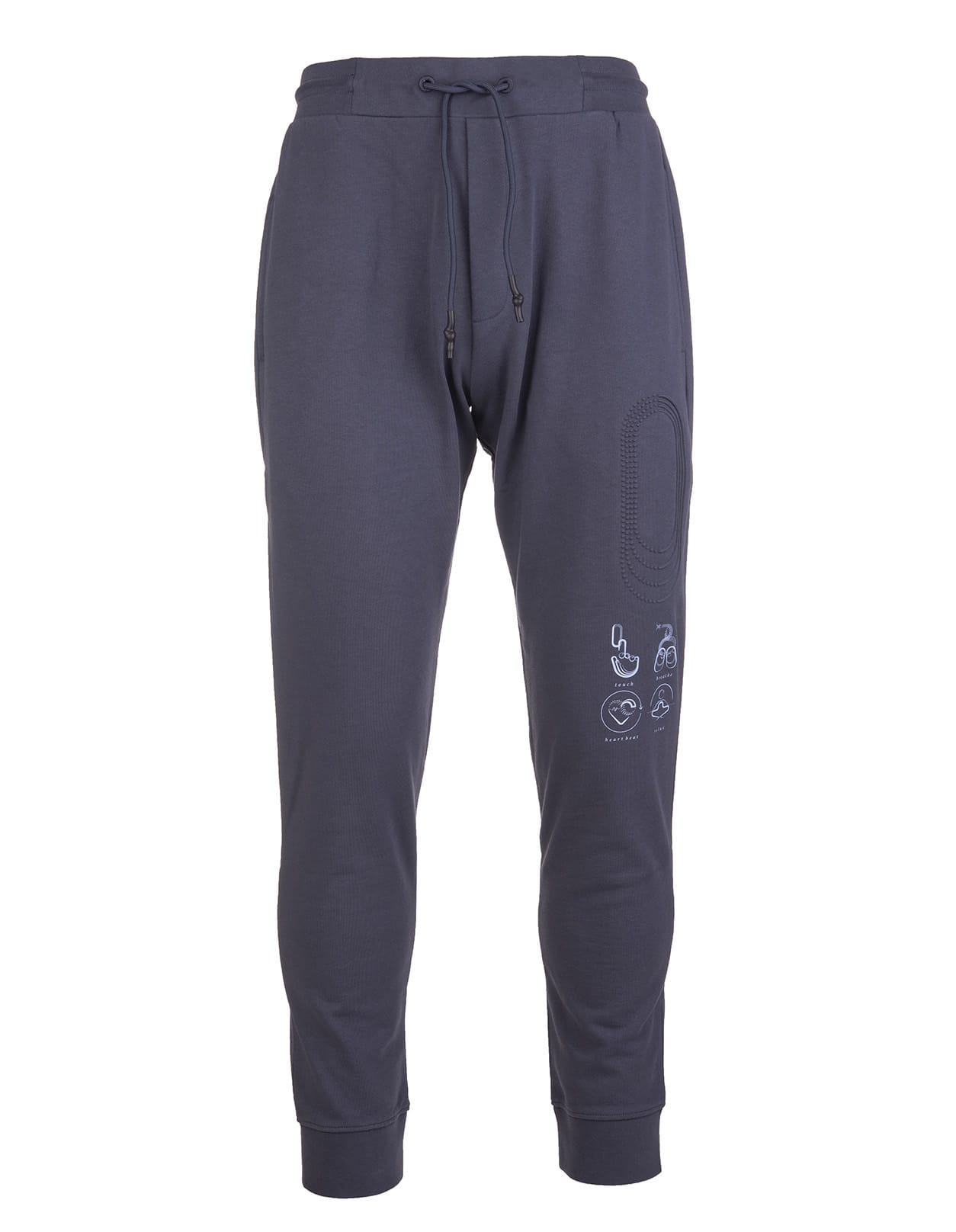 McQ Alexander McQueen Dark Grey Joggers With Breathe Prints And Patches