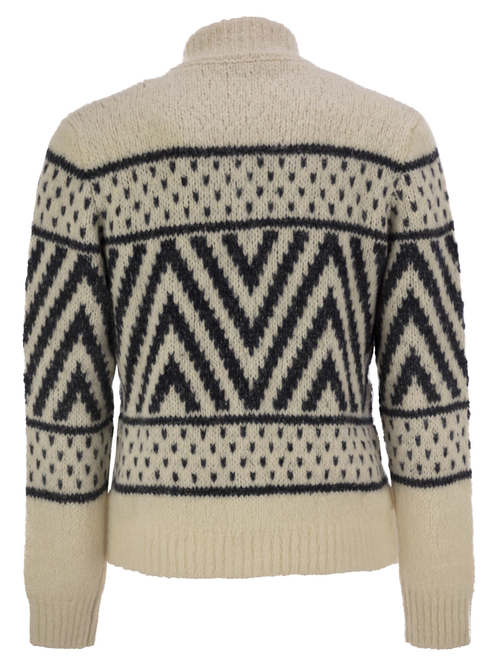 Shop Peserico Alpaca And Cotton Yarn Jersey In Natural