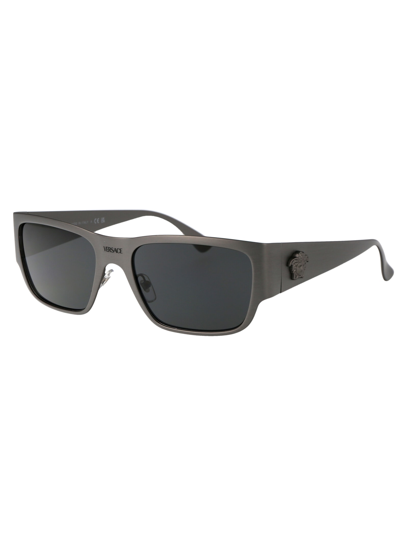 Shop Versace 0ve2262 Sunglasses In 126287 Gunmetal