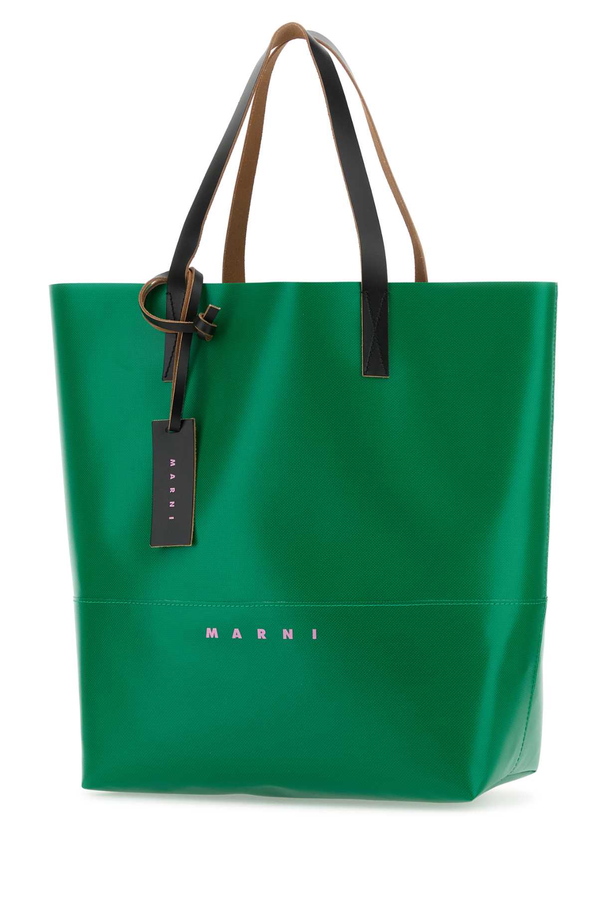 Marni Green Pvc Tribeca Shopping Bag In Seagreen