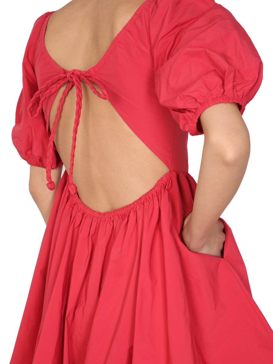 Shop Red Valentino Taffeta Dress In Red