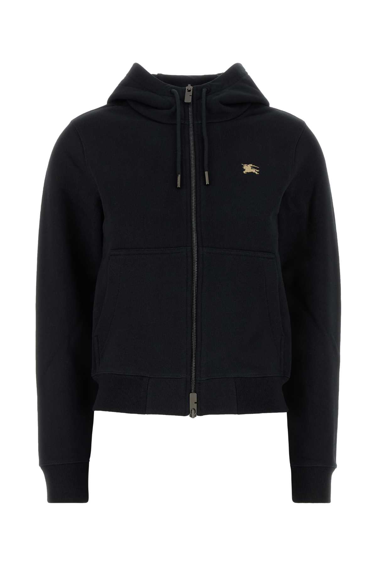 Black Cotton Sweatshirt