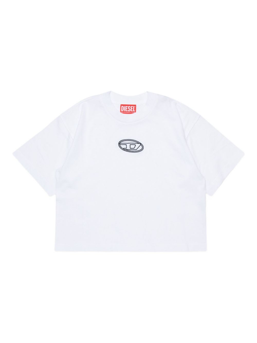 Diesel Kids Tixan T-shirt In White