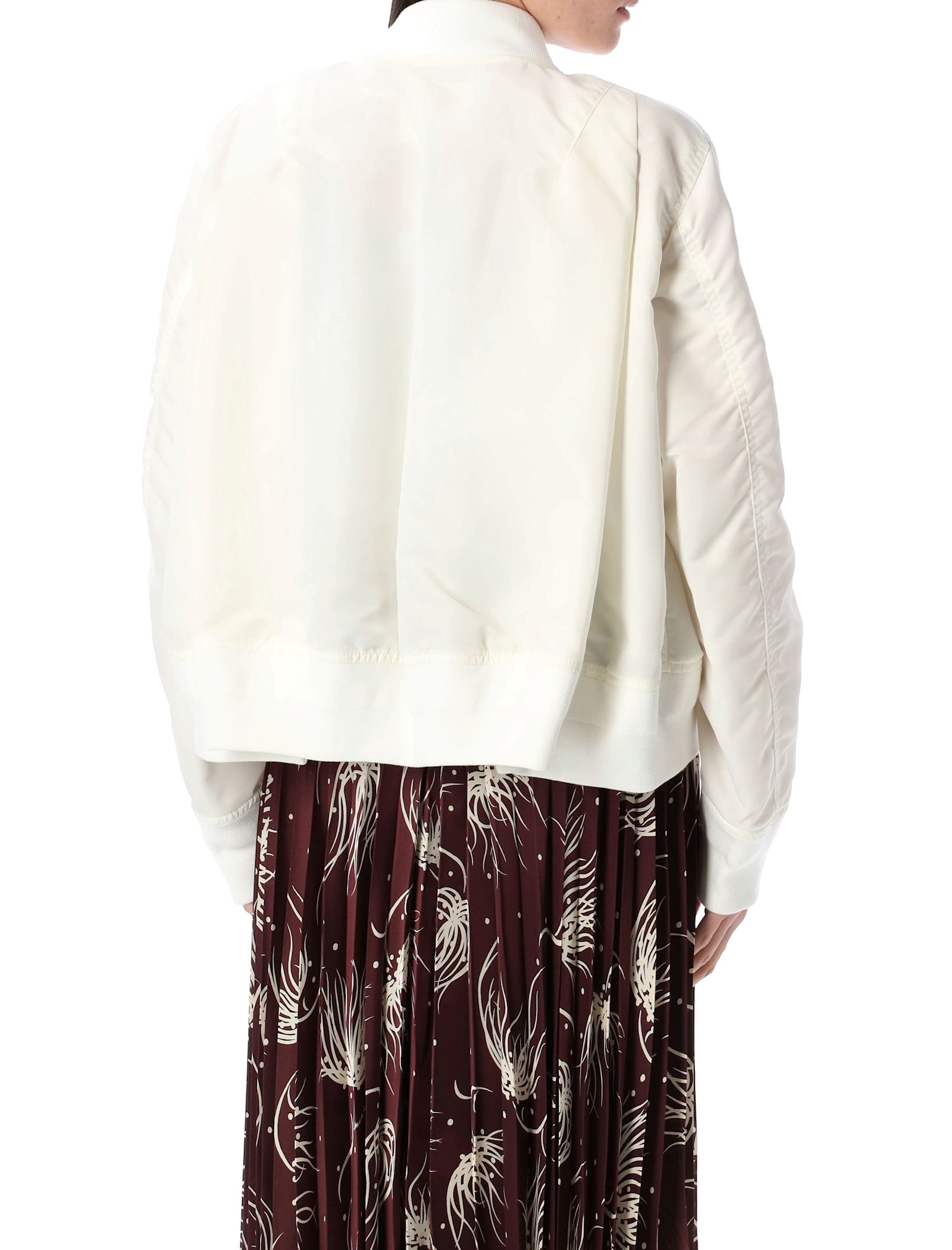Sacai Women's Nylon Twill Blouson In White