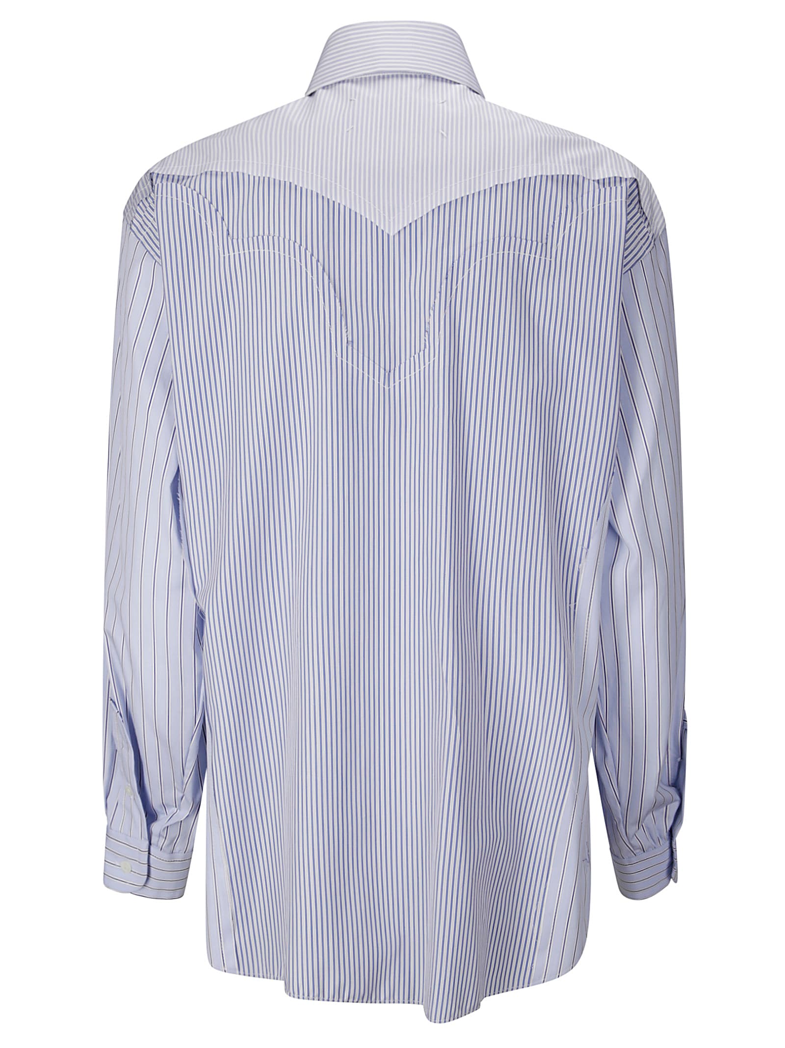 Shop Maison Margiela Long-sleeve Shirt In Blue