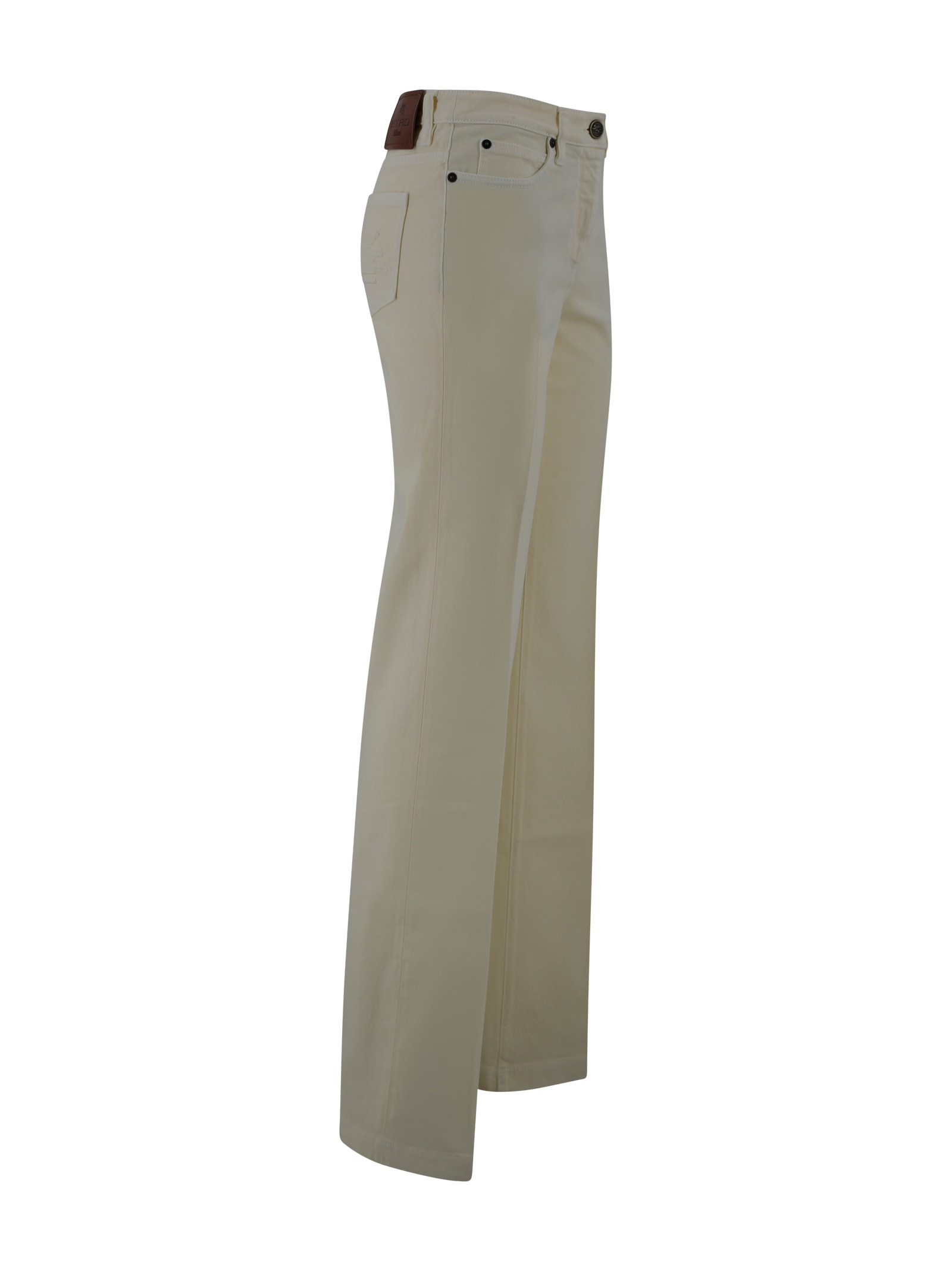 Etro Embroidered-detail Five-pocket Design Jeans In Green