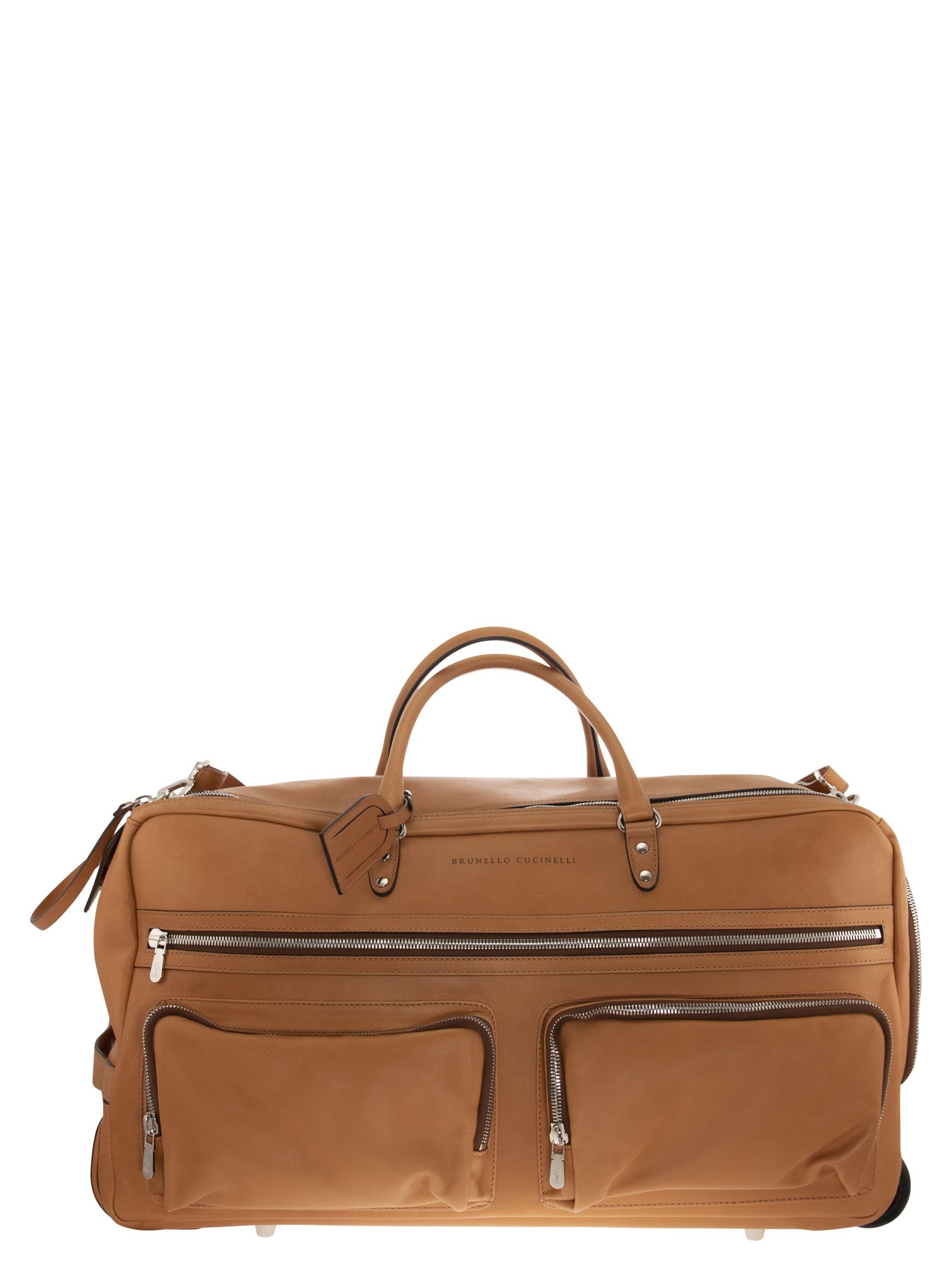 Brunello Cucinelli Trolley Bag In Cowhide In Natural