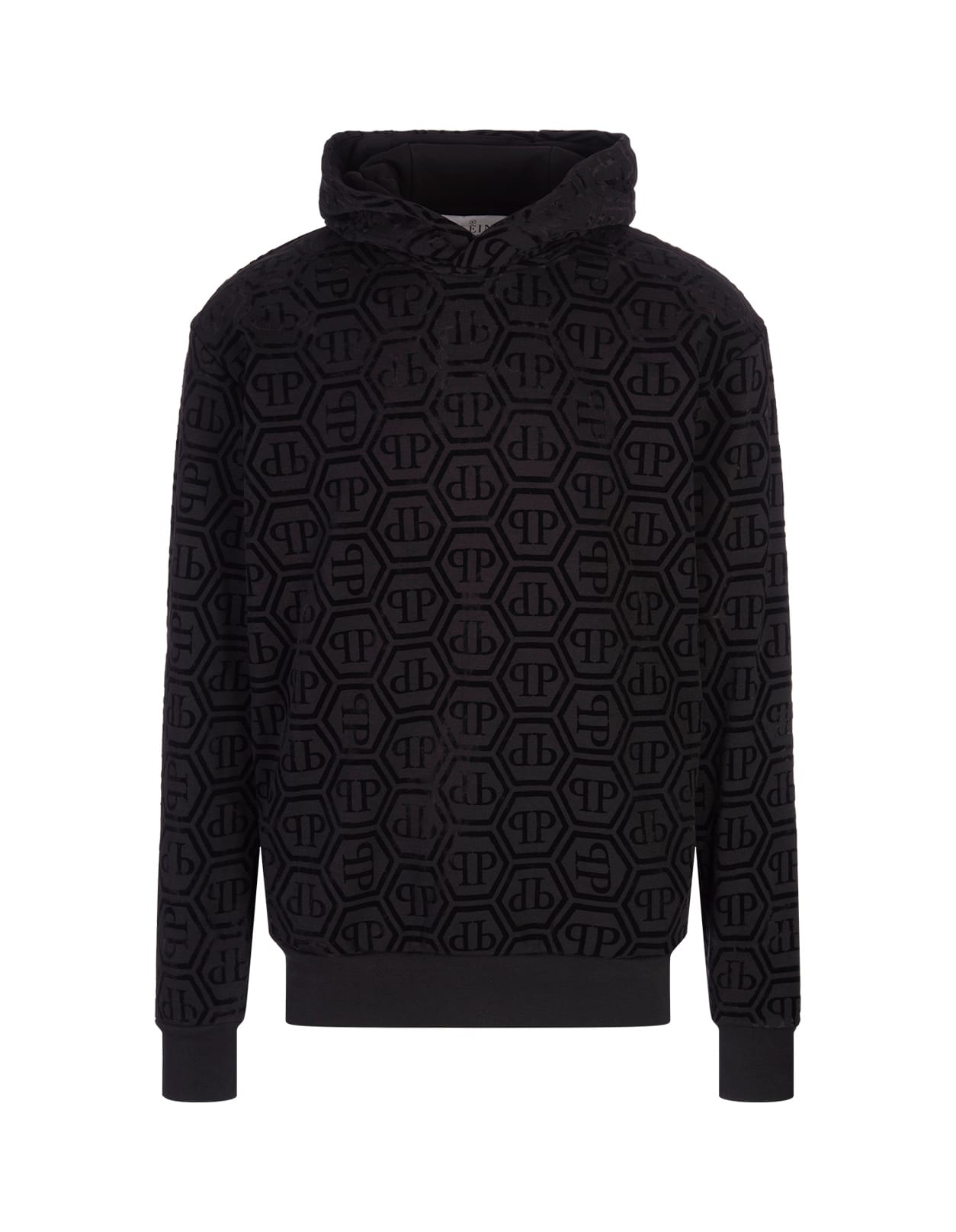 Black Pp Hexagon Hoodie