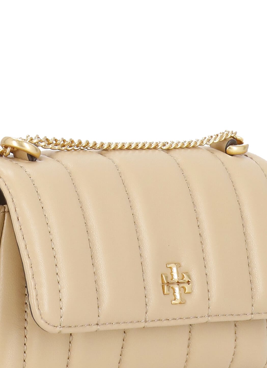 Shop Tory Burch Kira Mini Shoulder Bag In Beige