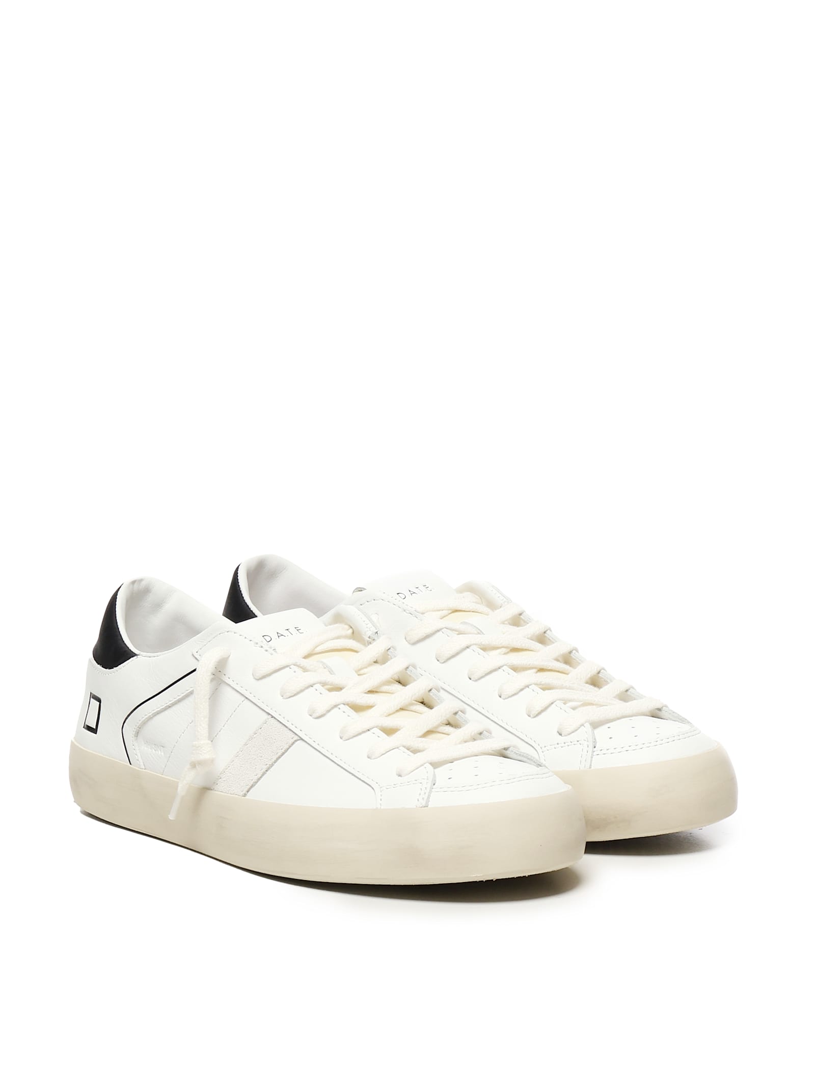 Date Hill Low Sneakers In White Suede And Leather In White