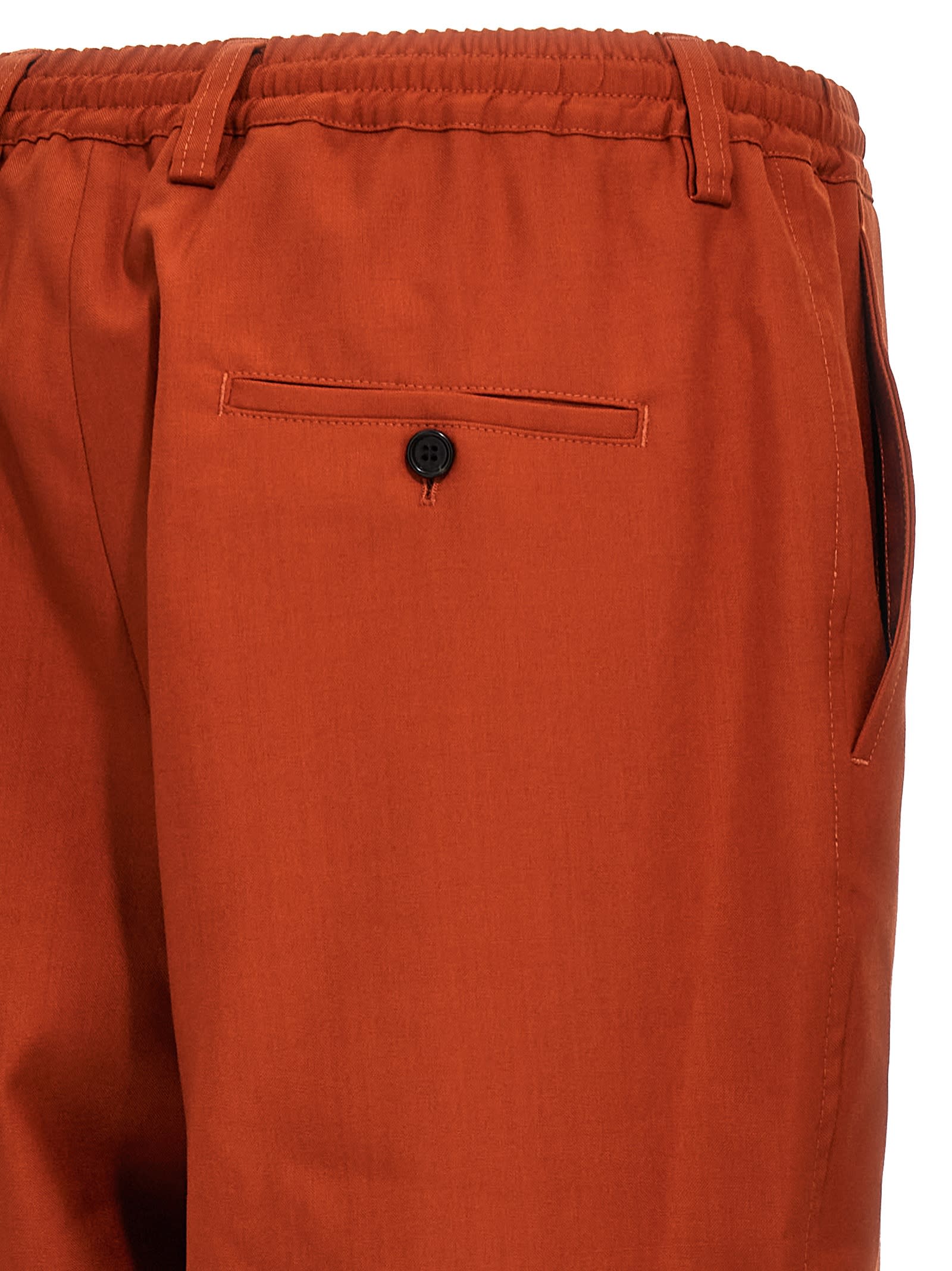 Shop Marni Wool Pants In Orange