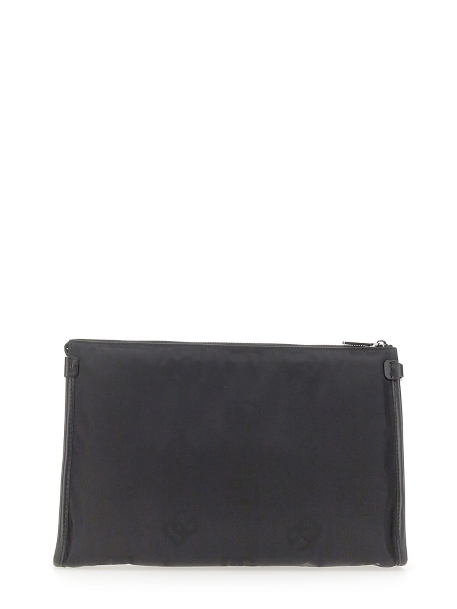 Shop Dolce & Gabbana Clutch Bag With Logo In Black