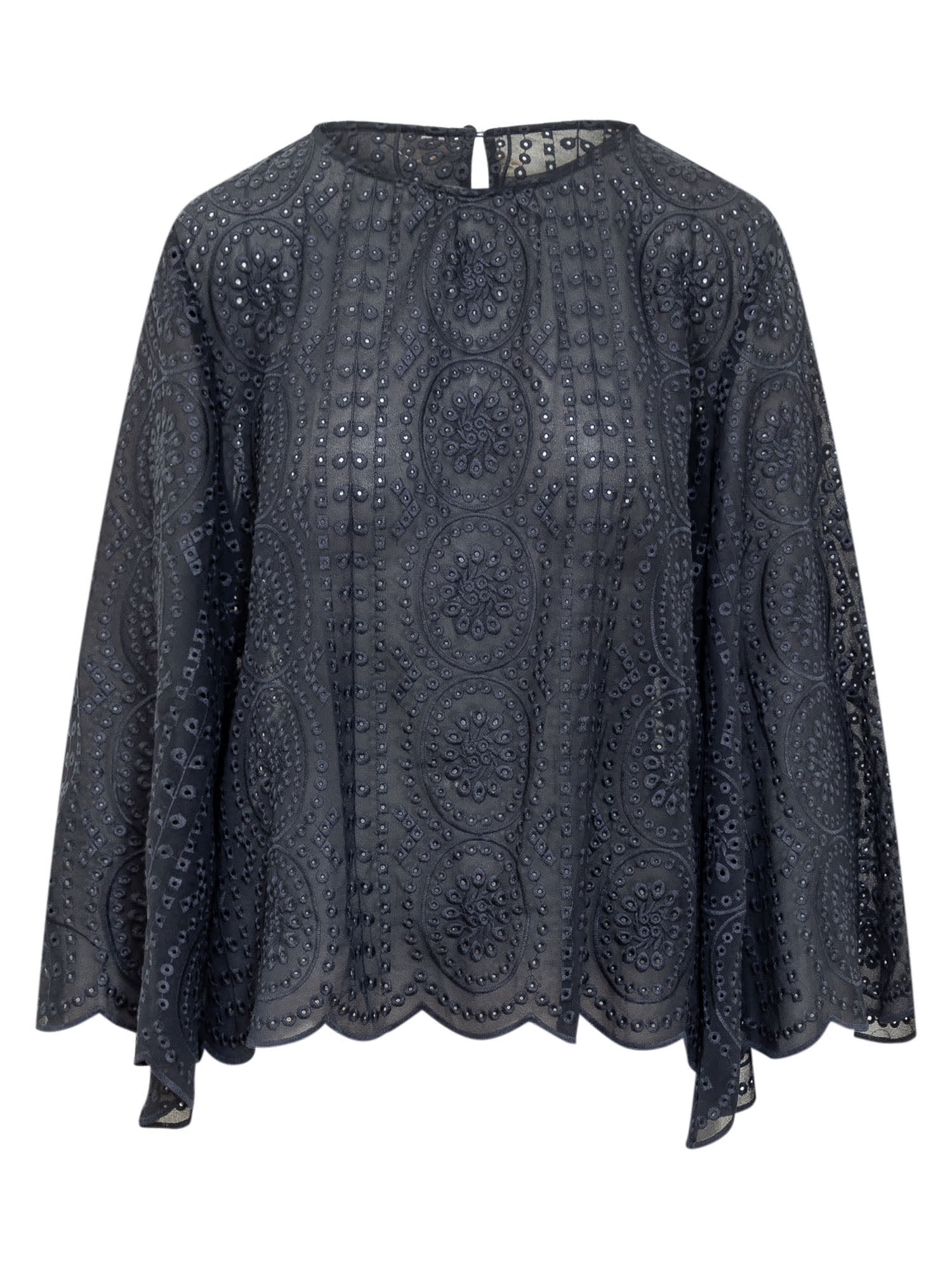 Shop Ba&amp;sh Blouse With English Embroidery In Marine