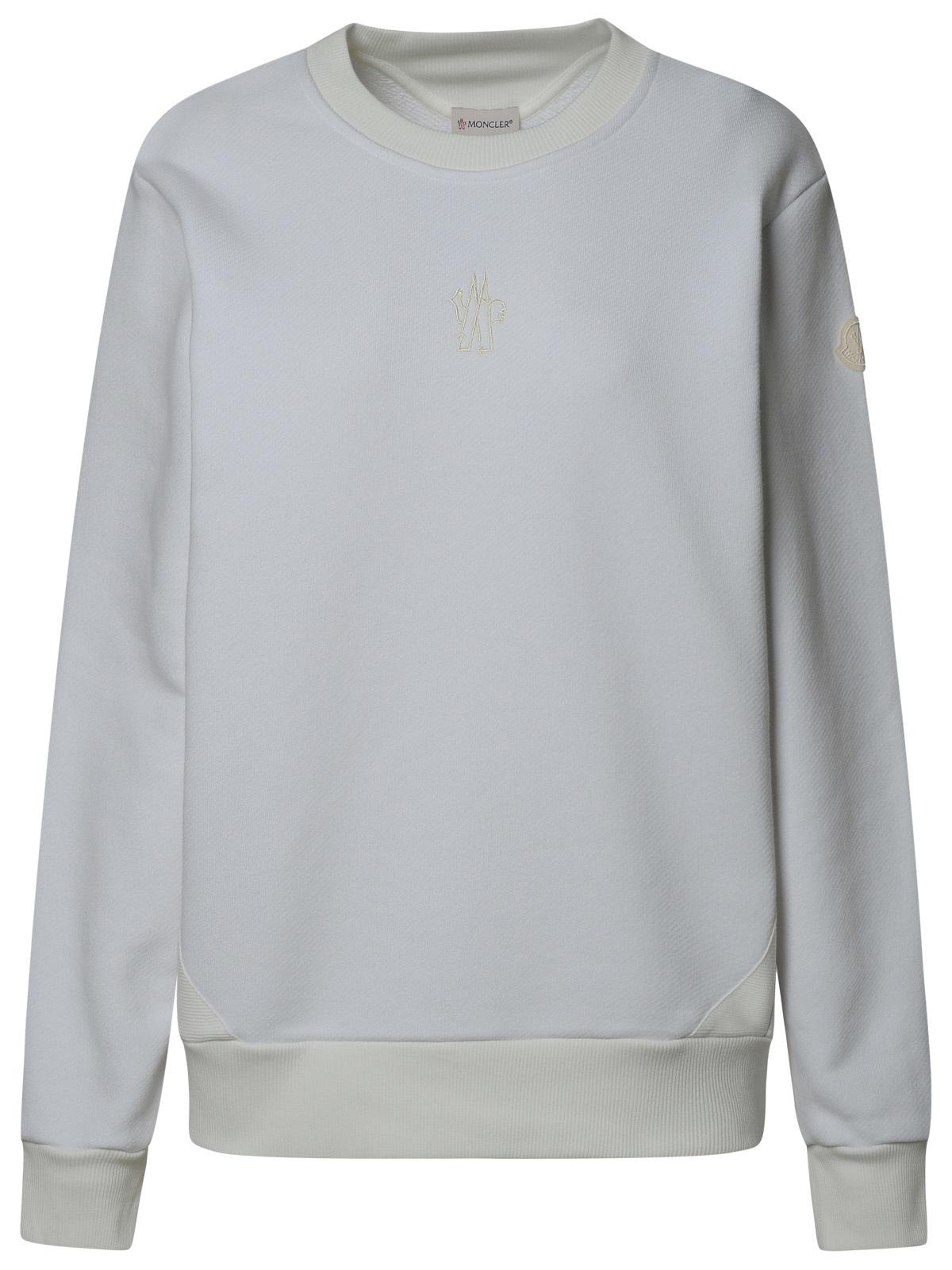 Moncler White Cotton Sweatshirt