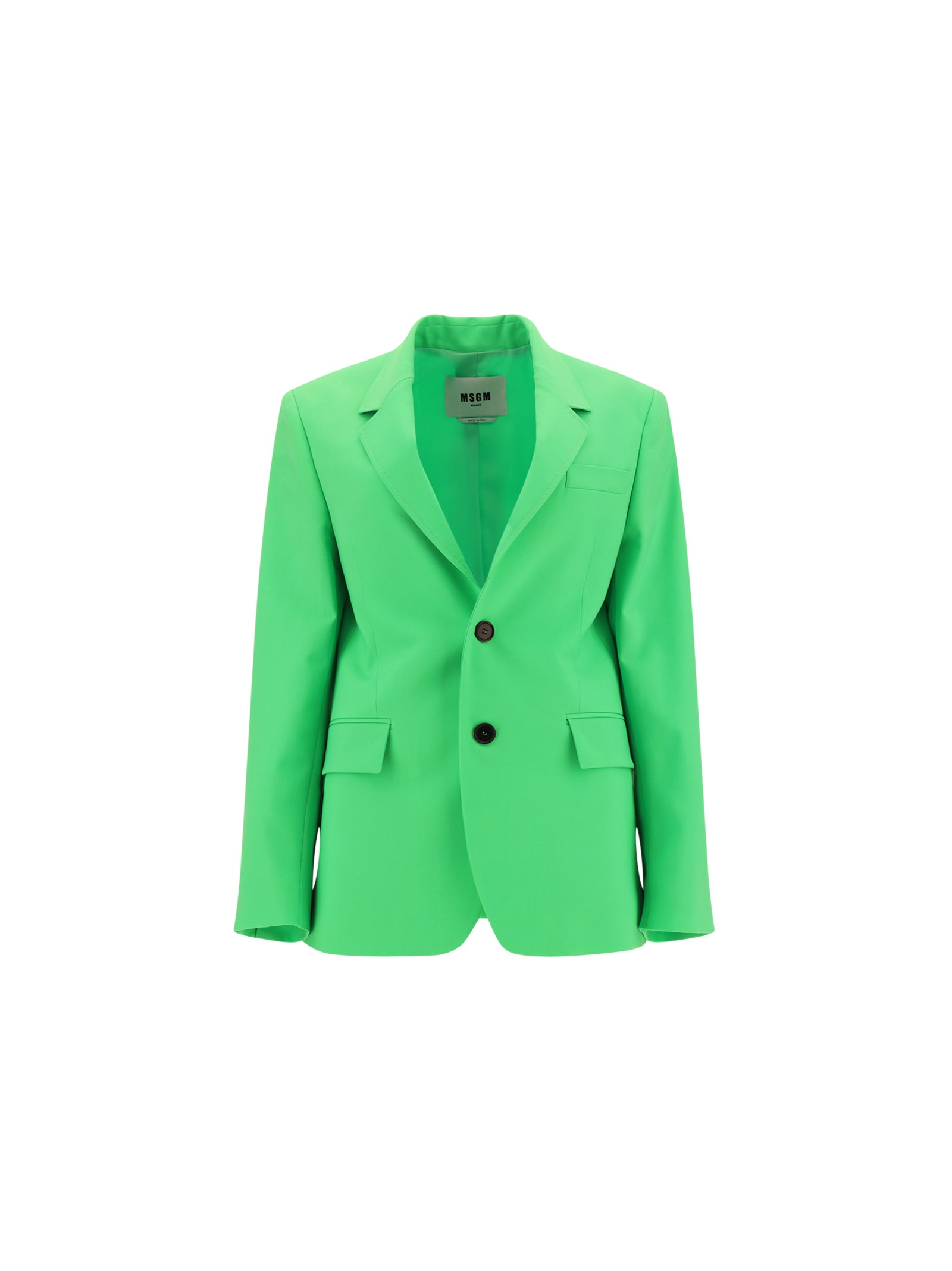 Shop Msgm Blazer Jacket In Green
