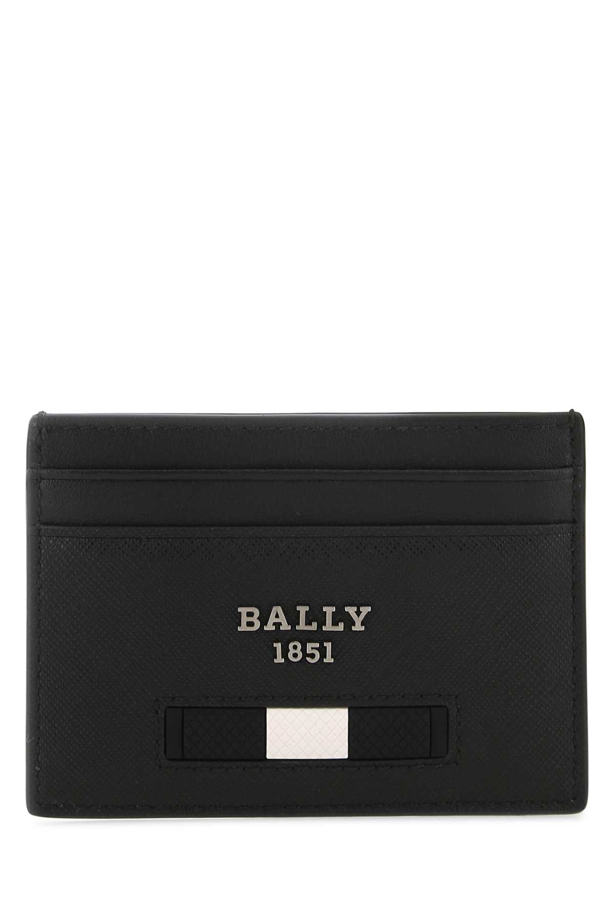 Bally Black Leather Card Holder In F100