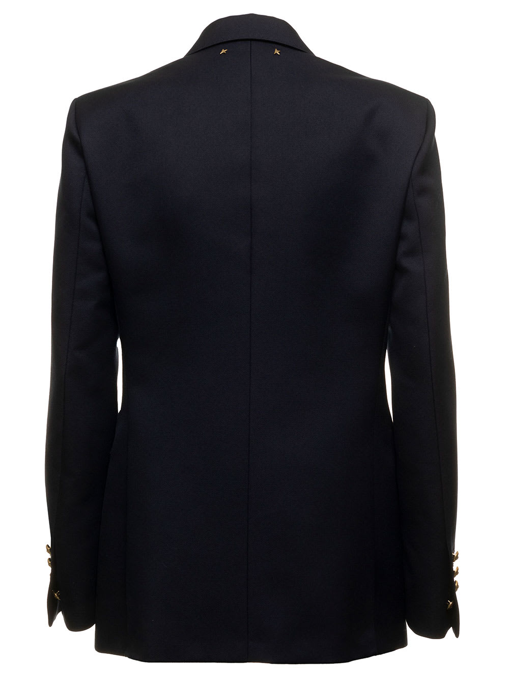 Shop Golden Goose Womans Double-breasted Blue Wool Blazer