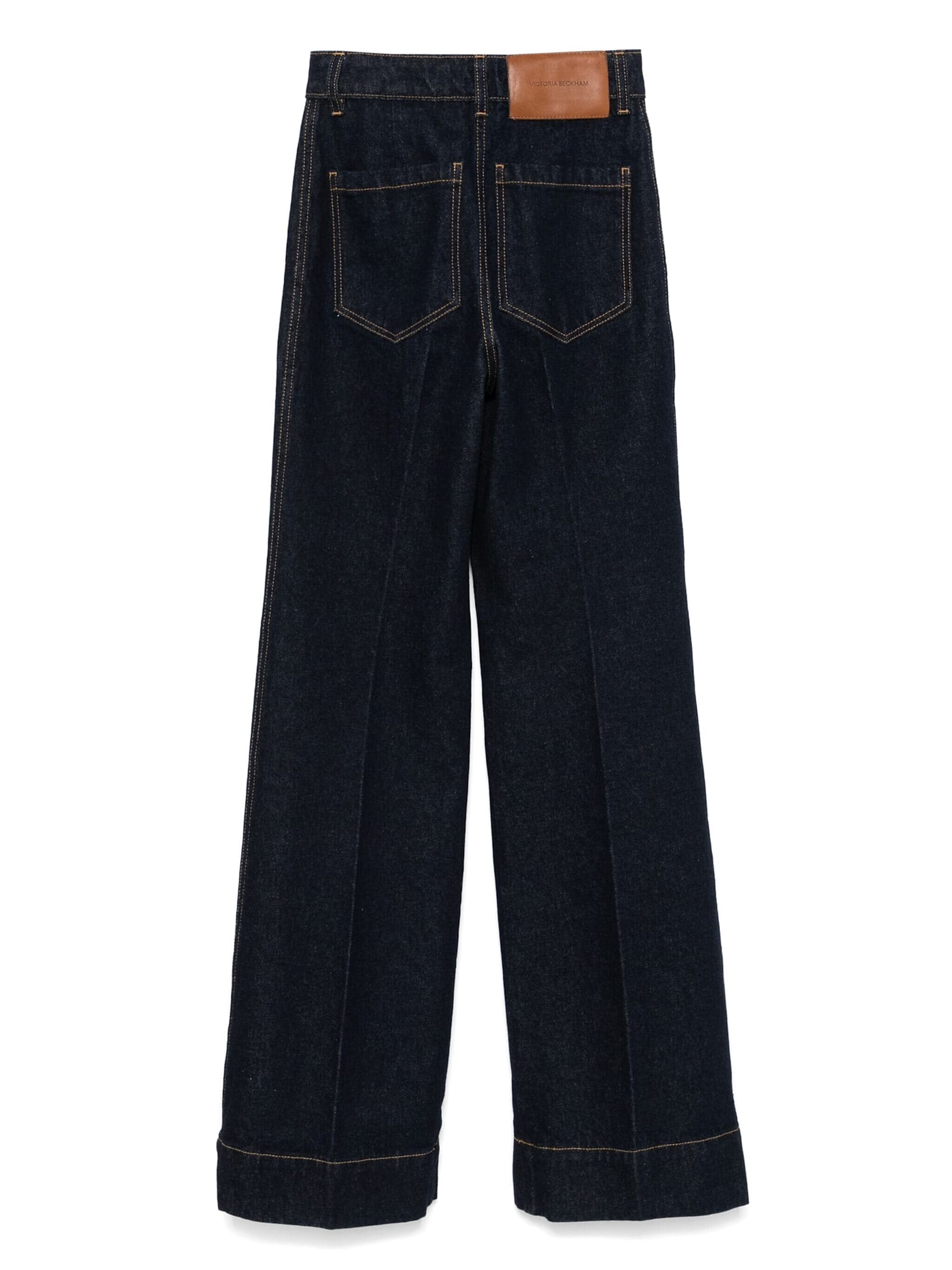 Shop Victoria Beckham Alina Jean Row In Dark Indigo