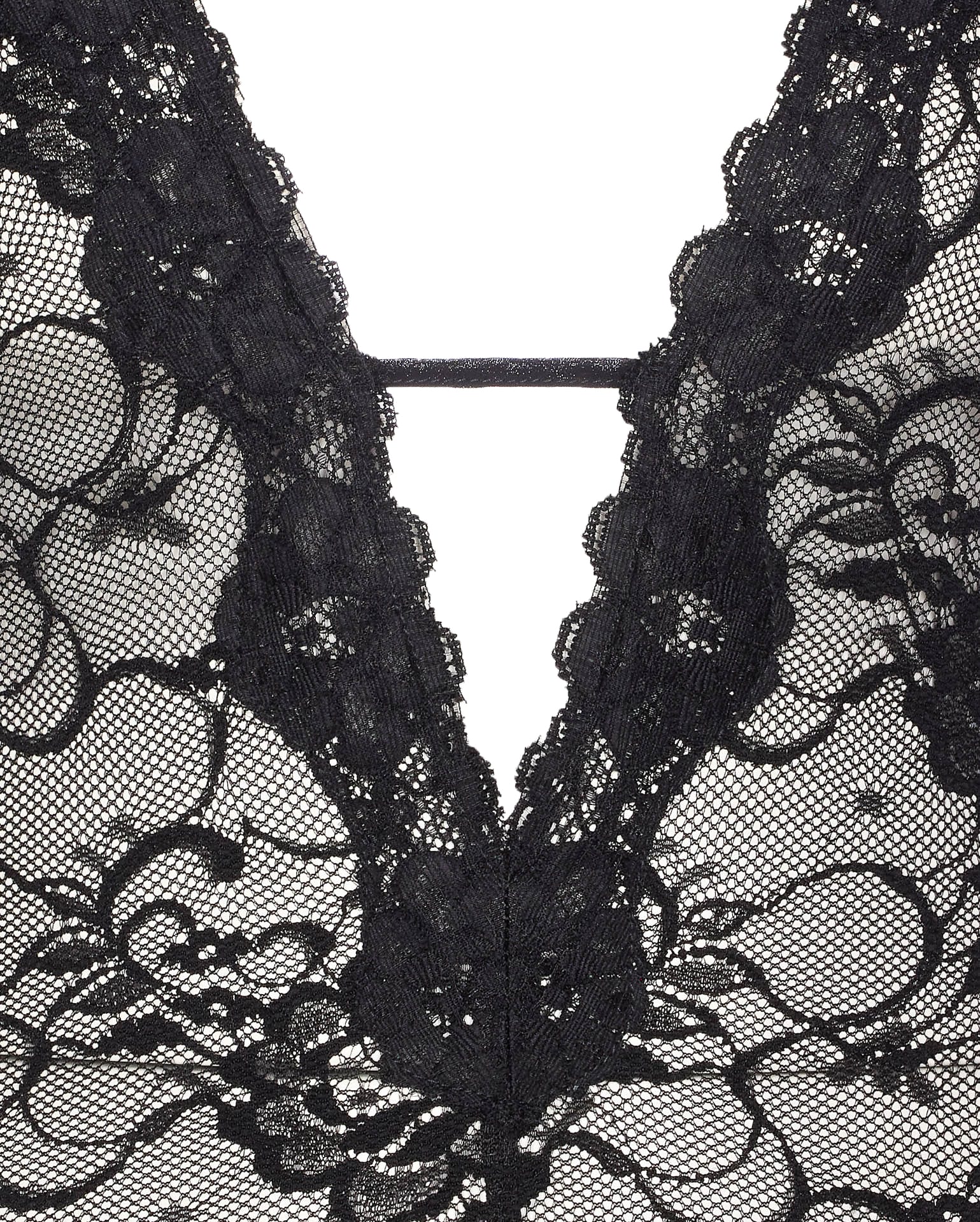 Aniye By V-neck Lace Bodysuit In Black