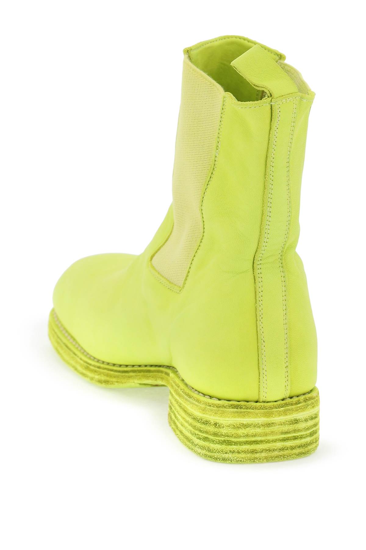 Shop Guidi Leather Chelsea Ankle Boots In Co157t (yellow)