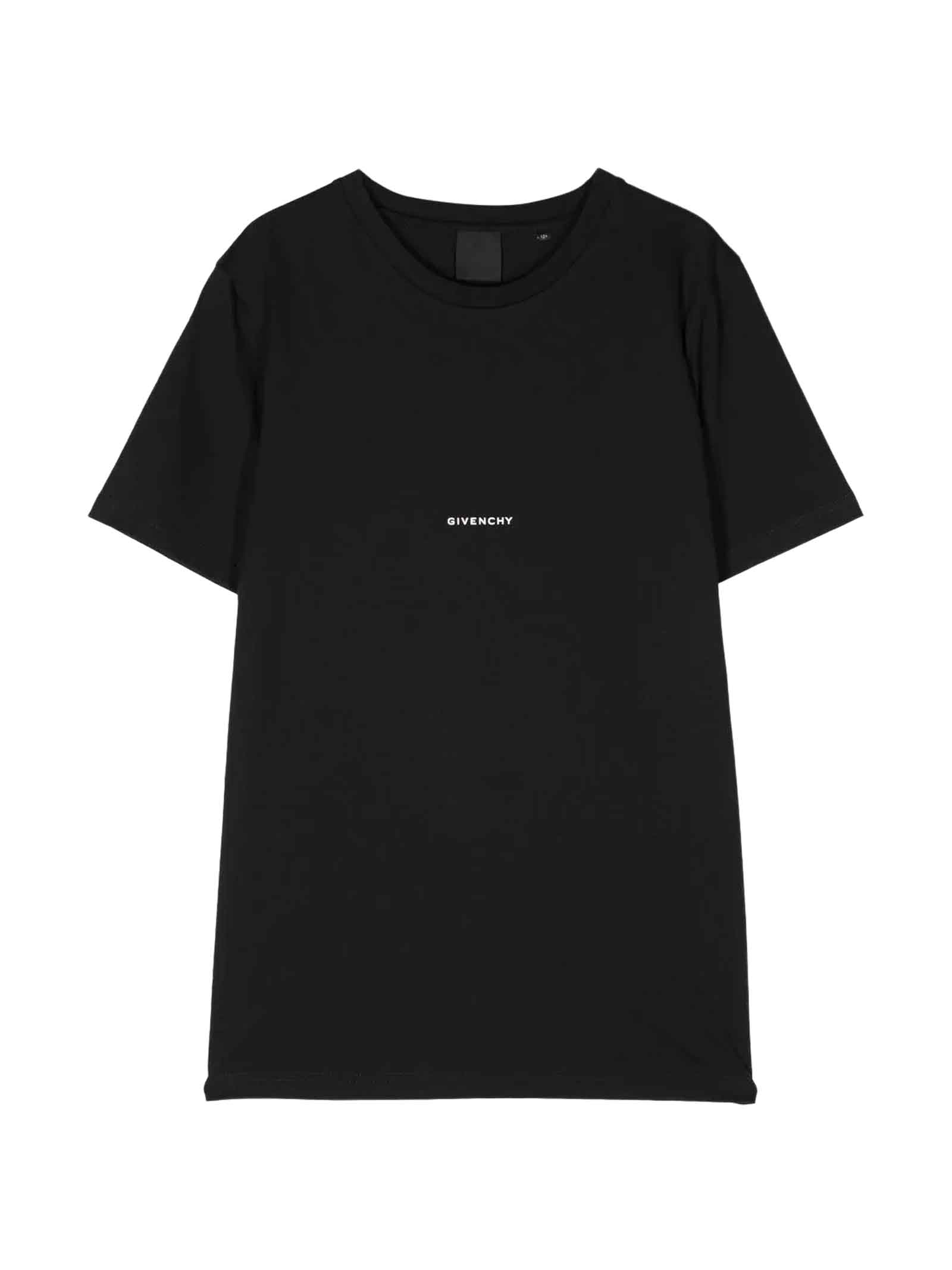 Givenchy Kids' Black T-shirt Boy In Nero