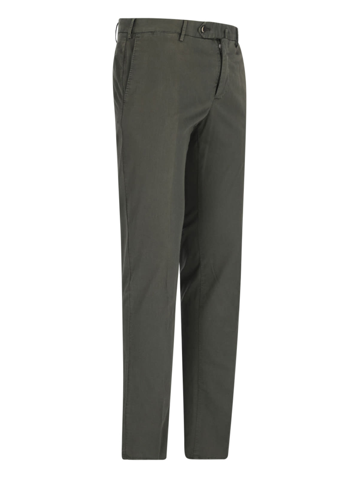 Pt Torino Straight Trousers With Pockets And Loops In Green