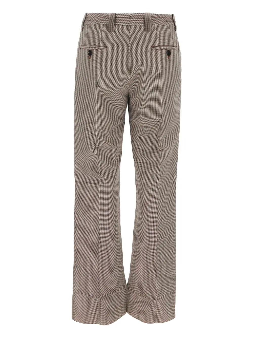 MARNI PIED-DE-POULE WOOL TROUSERS