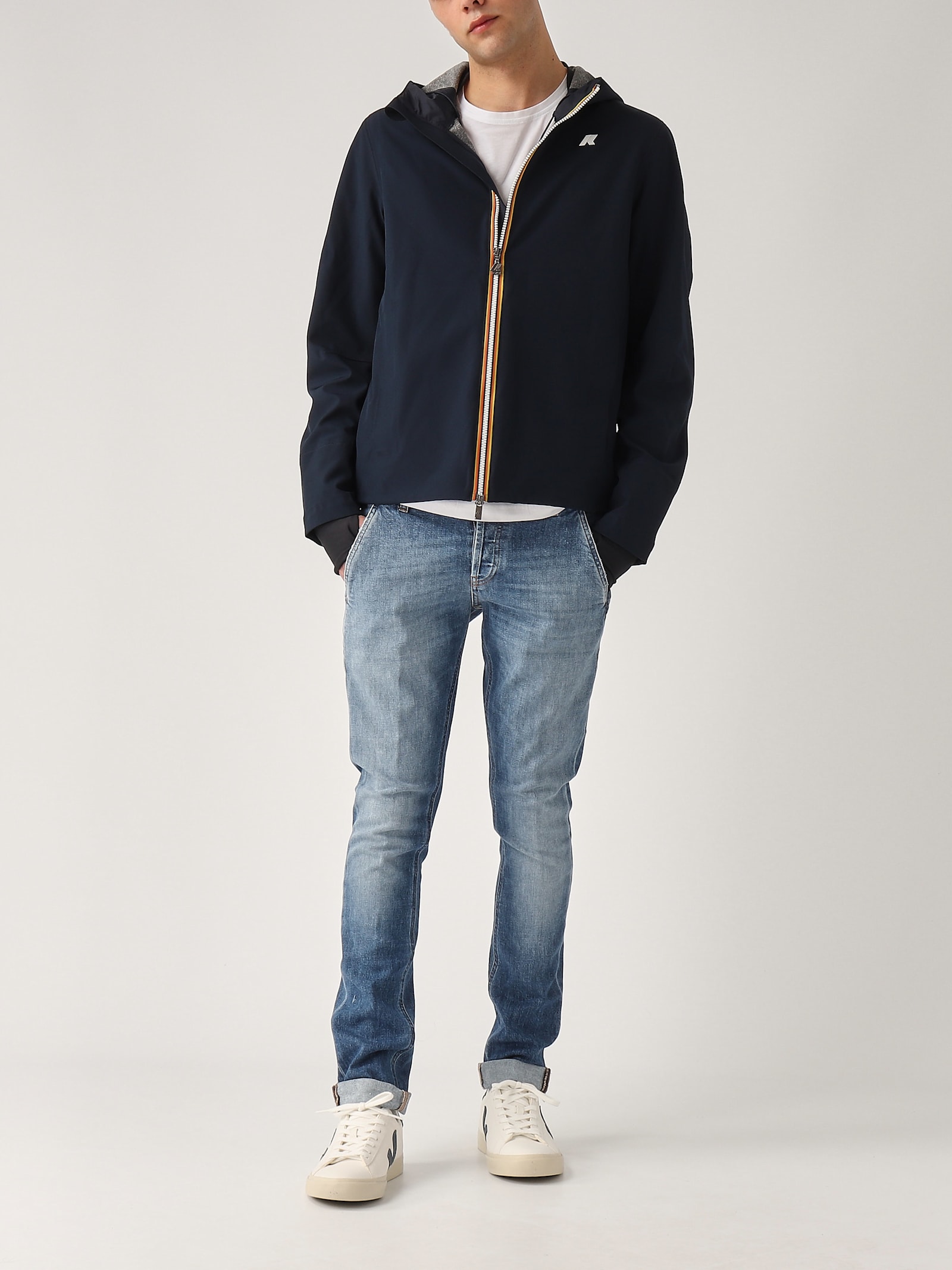K-way Jacko Bonded Jersey Jacket In Black