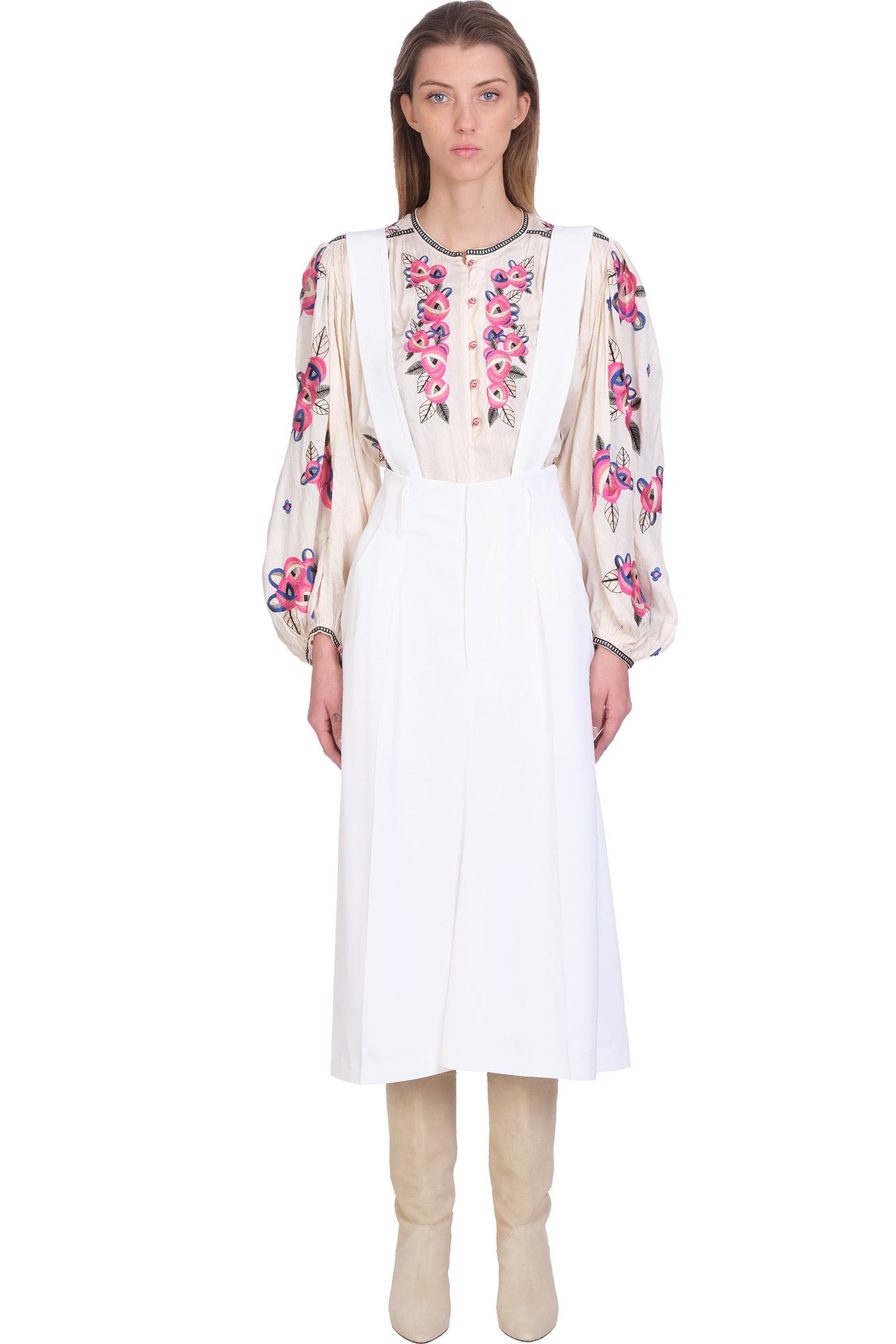 Isabel Marant Laraya Skirt In White Cotton