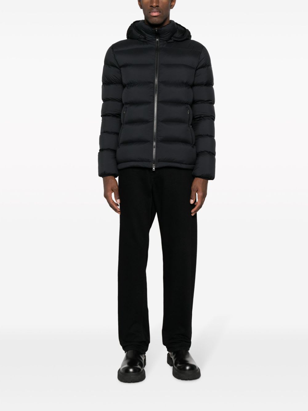 Shop Herno Down Jacket In Black