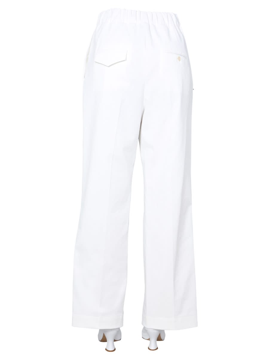 Jejia High-waisted Wide-leg Trousers In White
