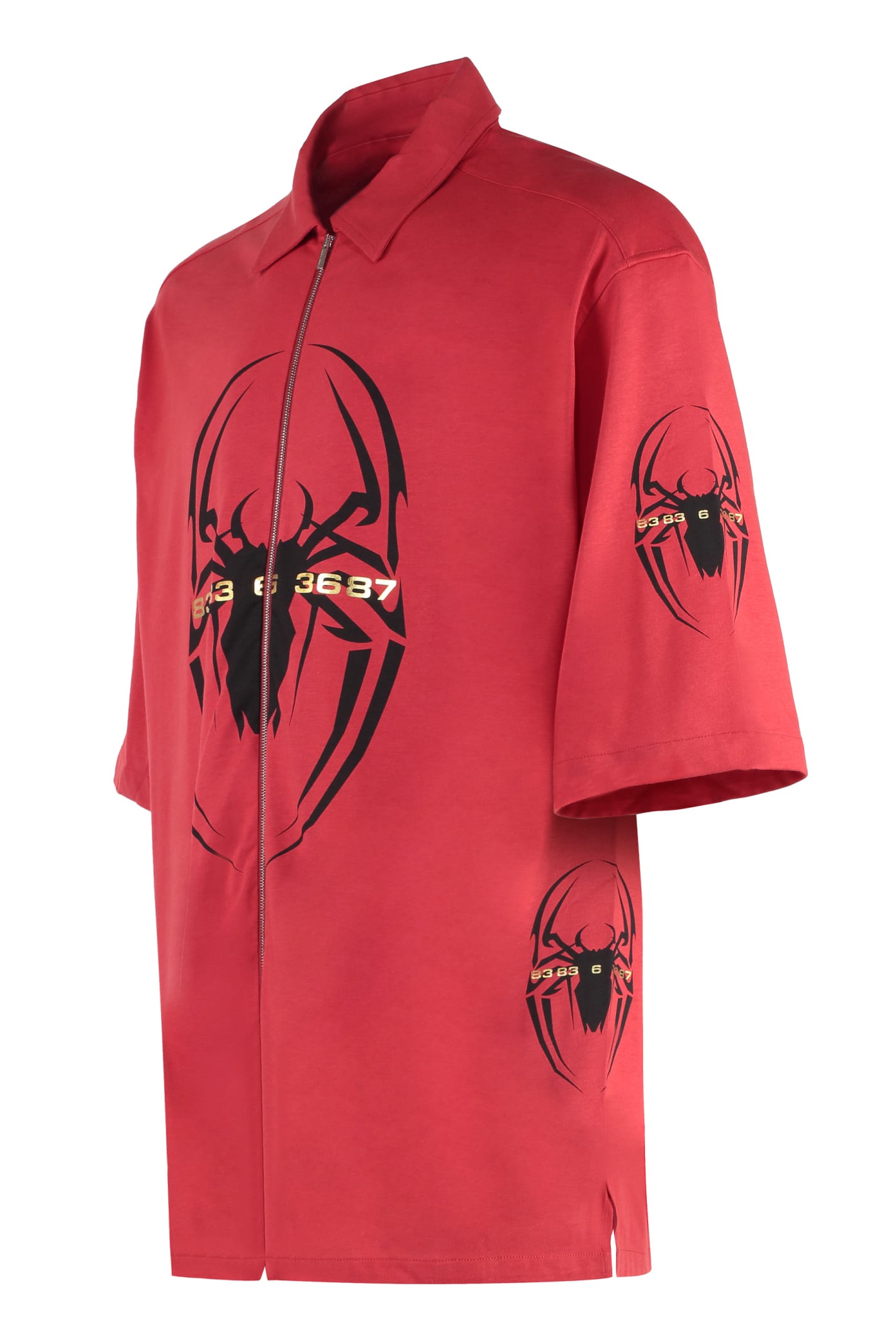 Shop Vetements Spider Cotton T-shirt In Red