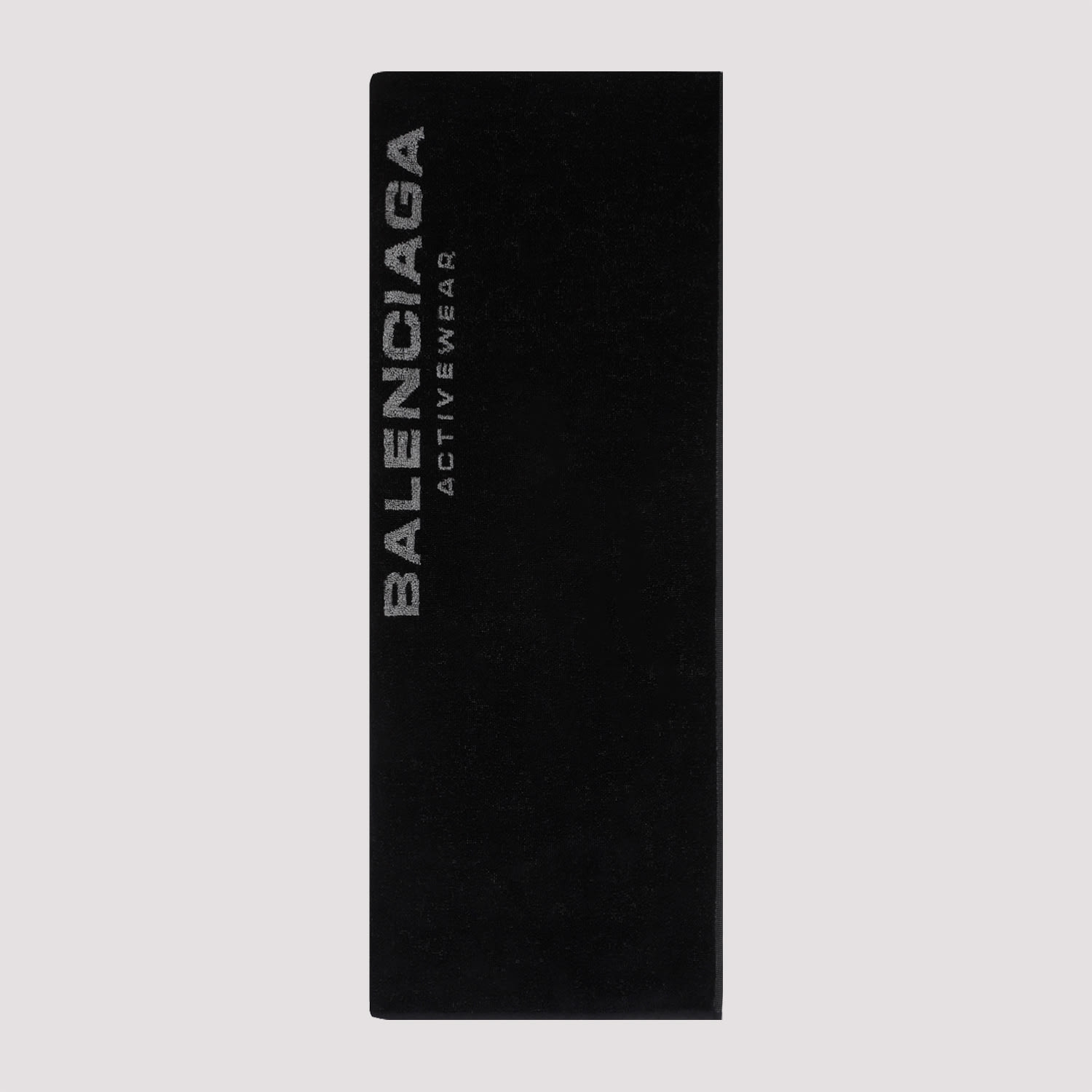 Shop Balenciaga Gym Towel In Black Grey