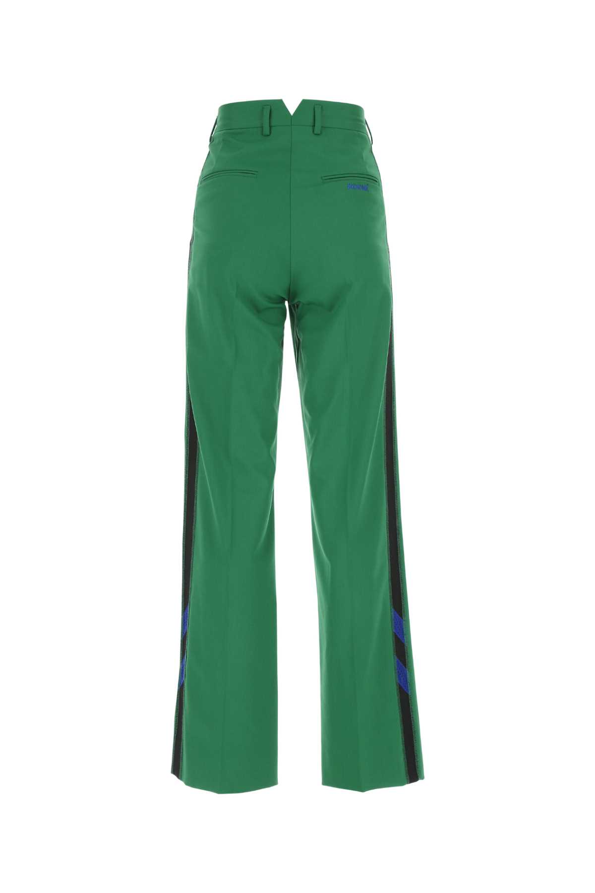 Koché Green Polyester Blend Wide-leg Trouser In 661
