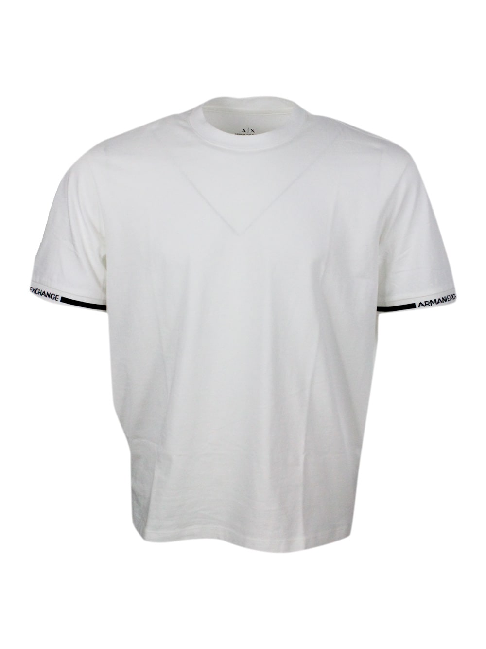 Short-sleeved Crew-neck T-shirt With Logo On The Sleeves
