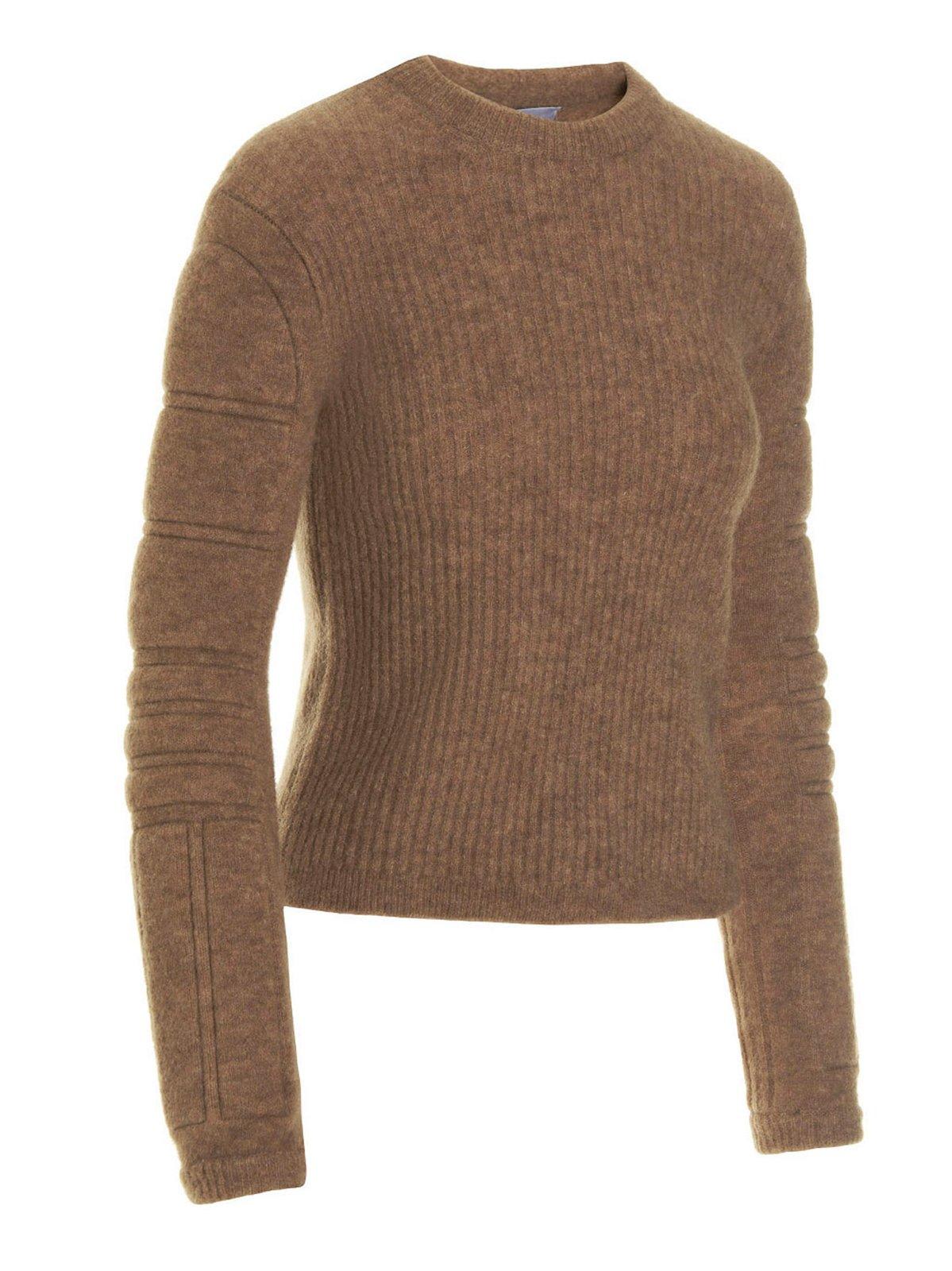 Shop Max Mara Smirne Long Sleeved Crewneck Sweater In Camel