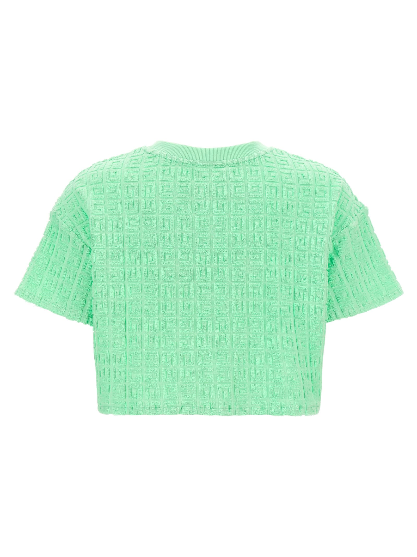 Shop Givenchy T-shirt Cropped Capsule Plage In Green