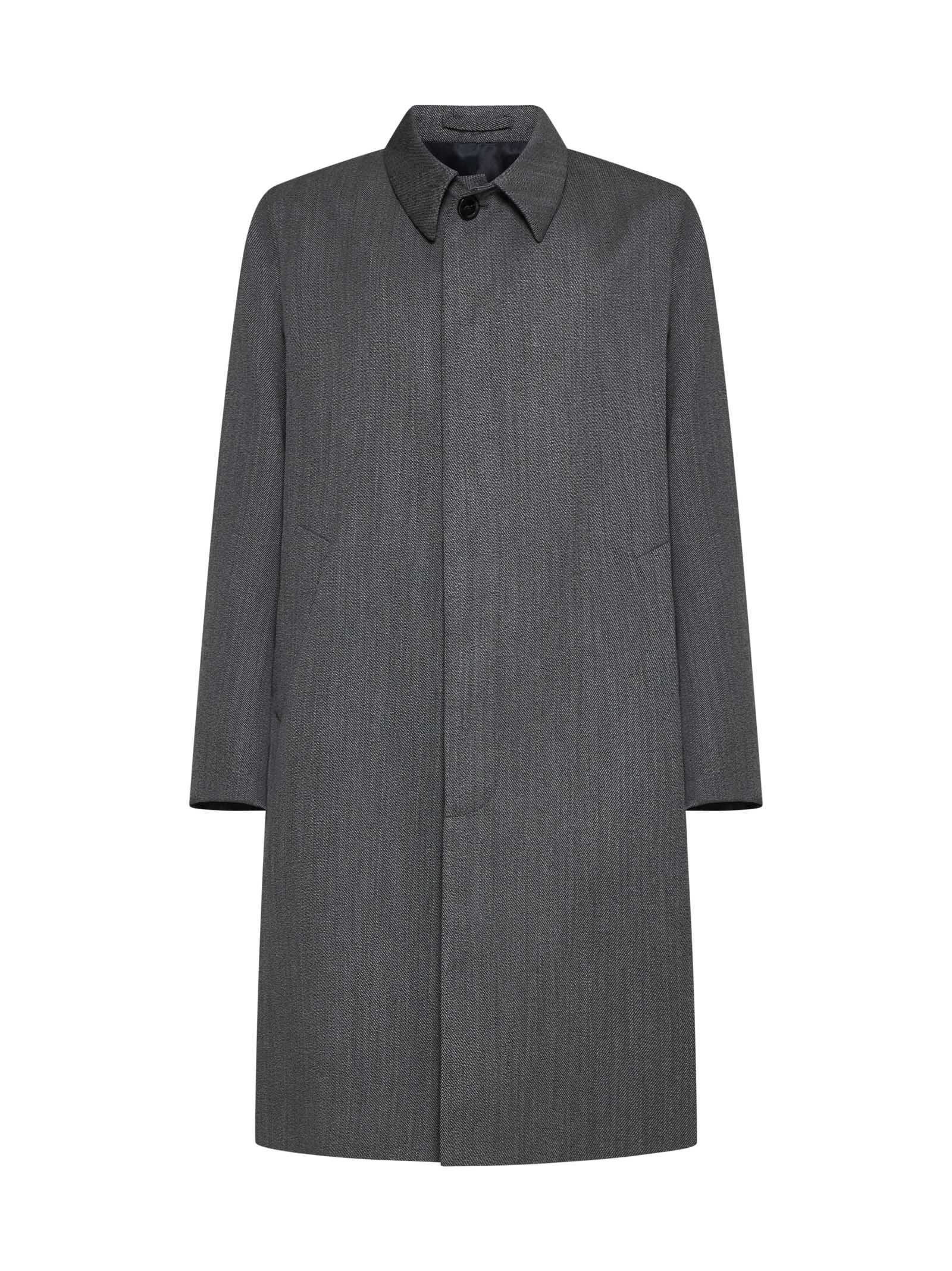 Shop Lardini Coat In Grey