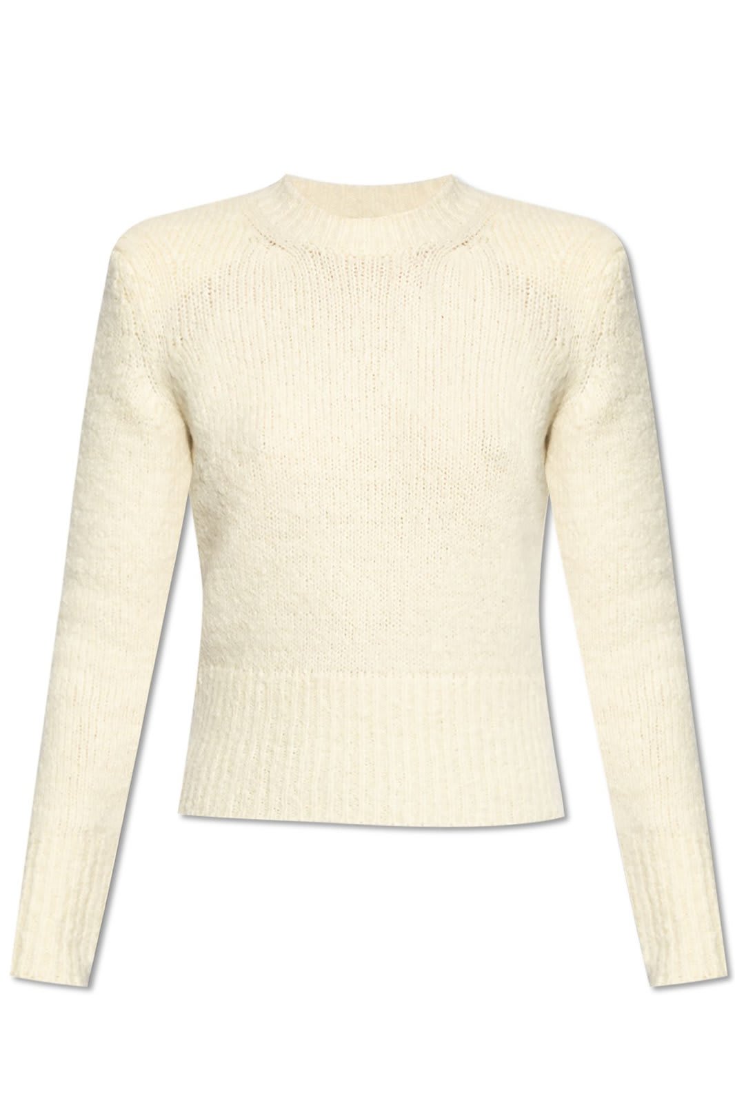 Shop Isabel Marant Kalo Crewneck Jumper In Beige