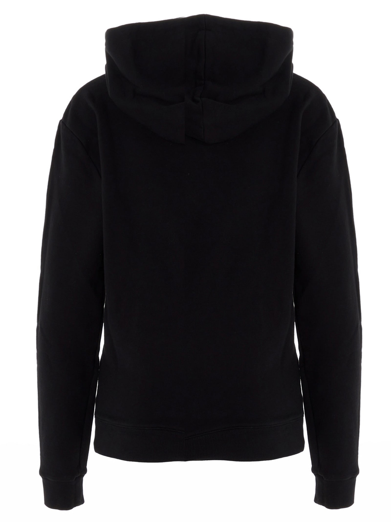 Shop Saint Laurent Logo Print Hoodie In Black