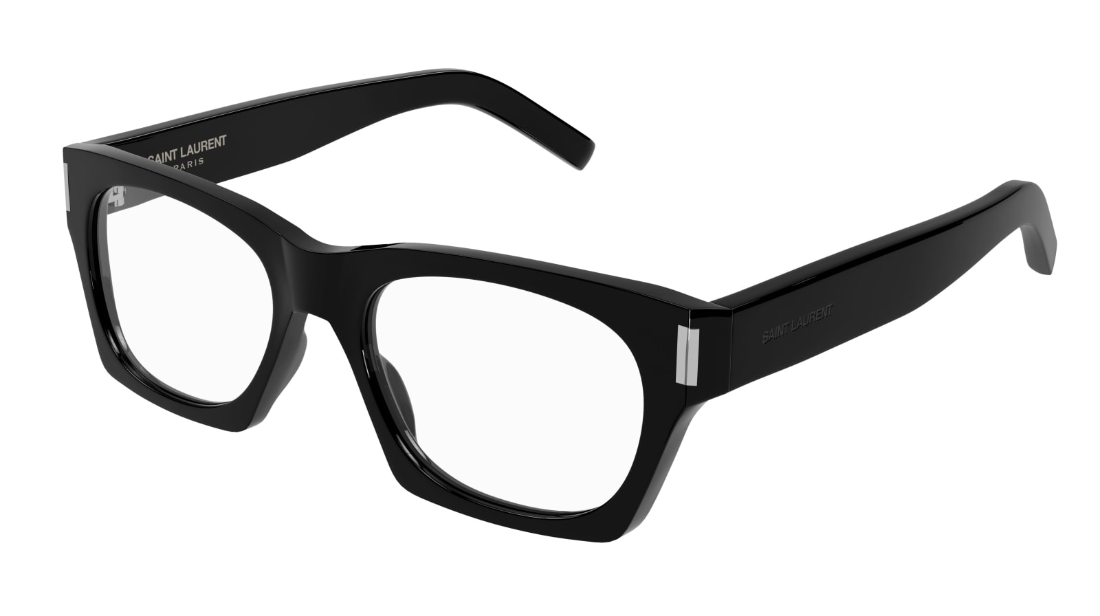 Shop Saint Laurent Sl 402 Opt Eyewear In 001 Black Black Transpare