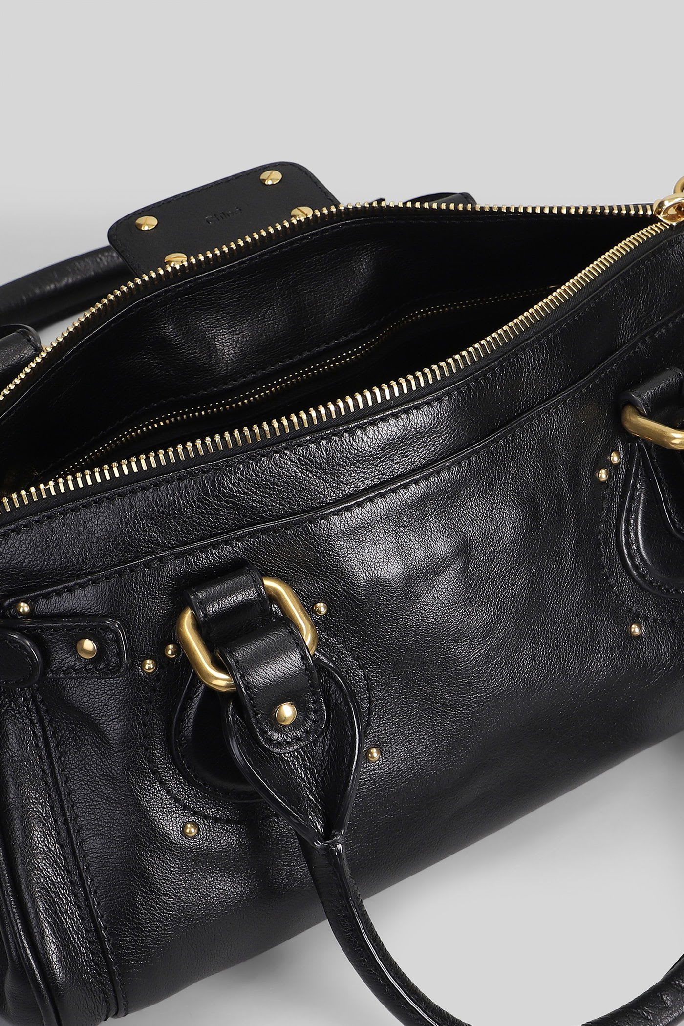 Chloé Paddington Shoulder Bag In Black Leather In Black