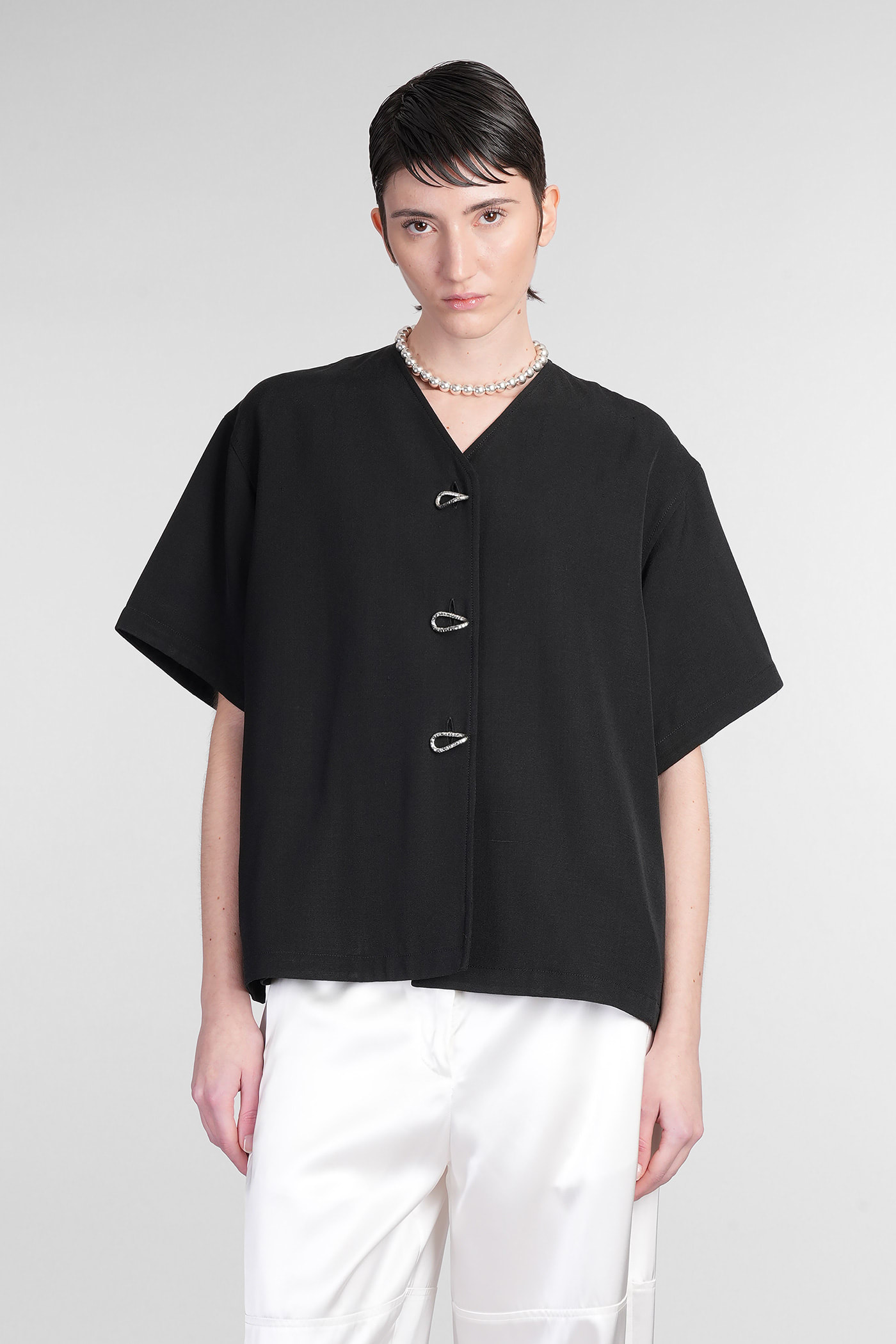 Jil Sander Jacket 64 Casual Jacket In Black Viscose In Black