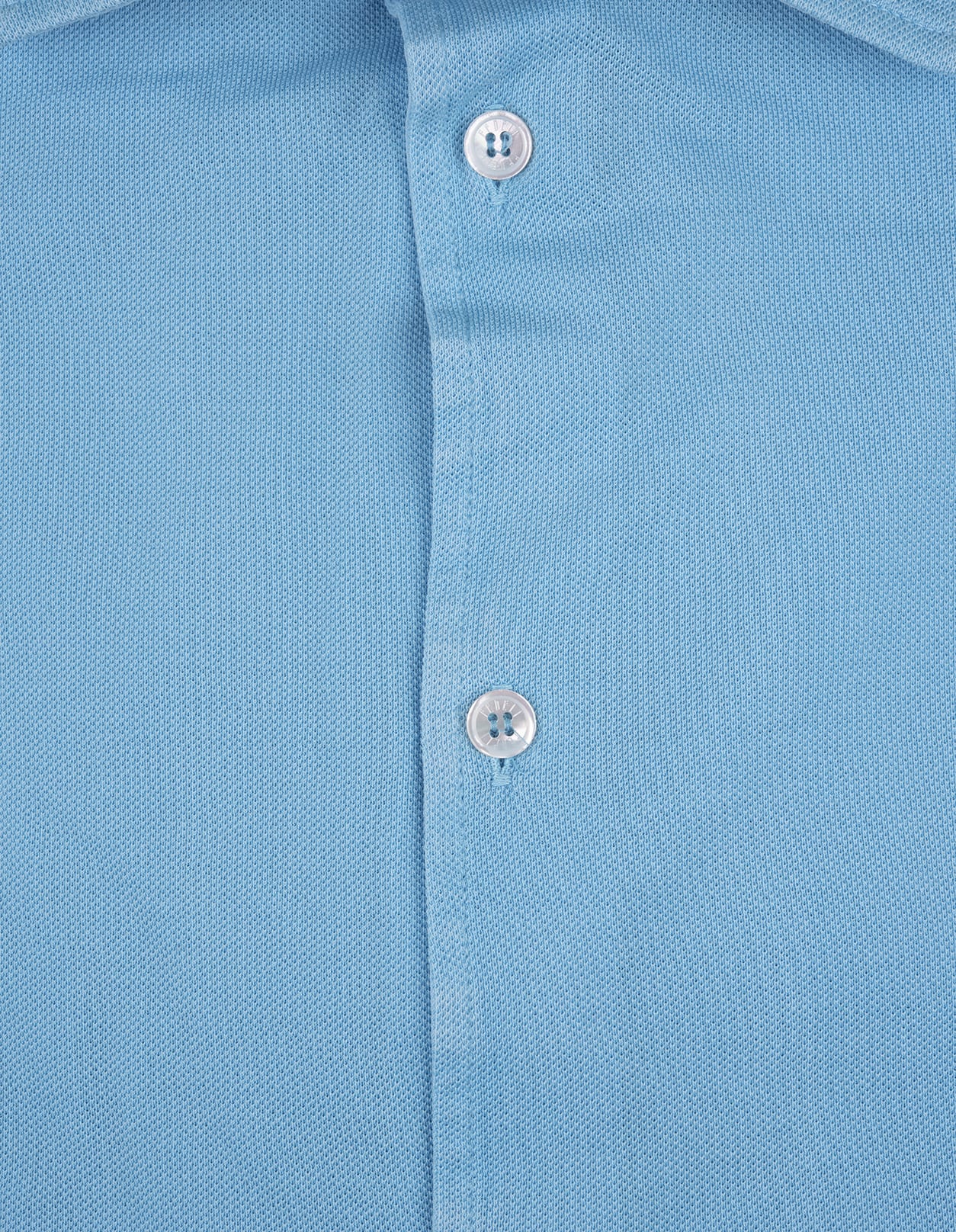 Shop Fedeli Teorema Shirt In Sky Blue Cotton Piqué