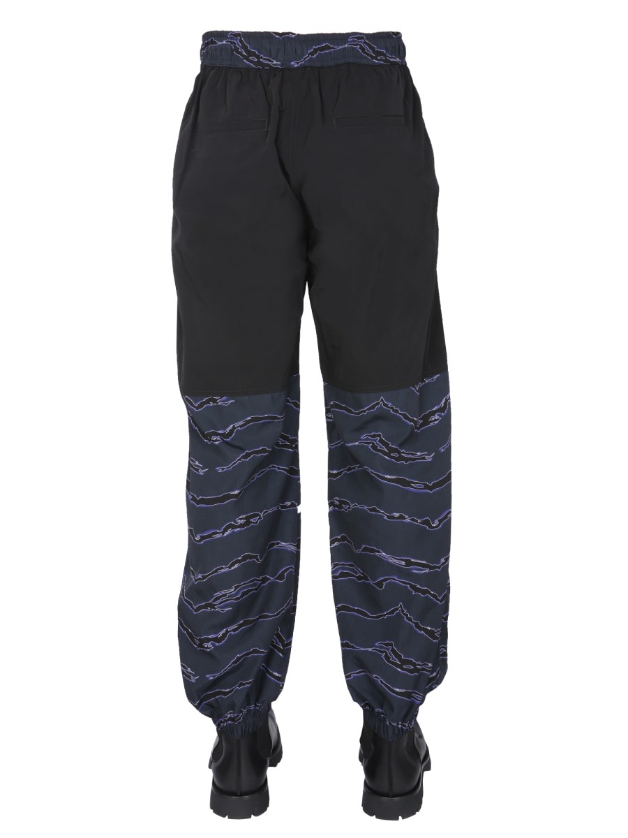 Shop Marcelo Burlon County Of Milan Jogging Pants With Camou Print In Blue