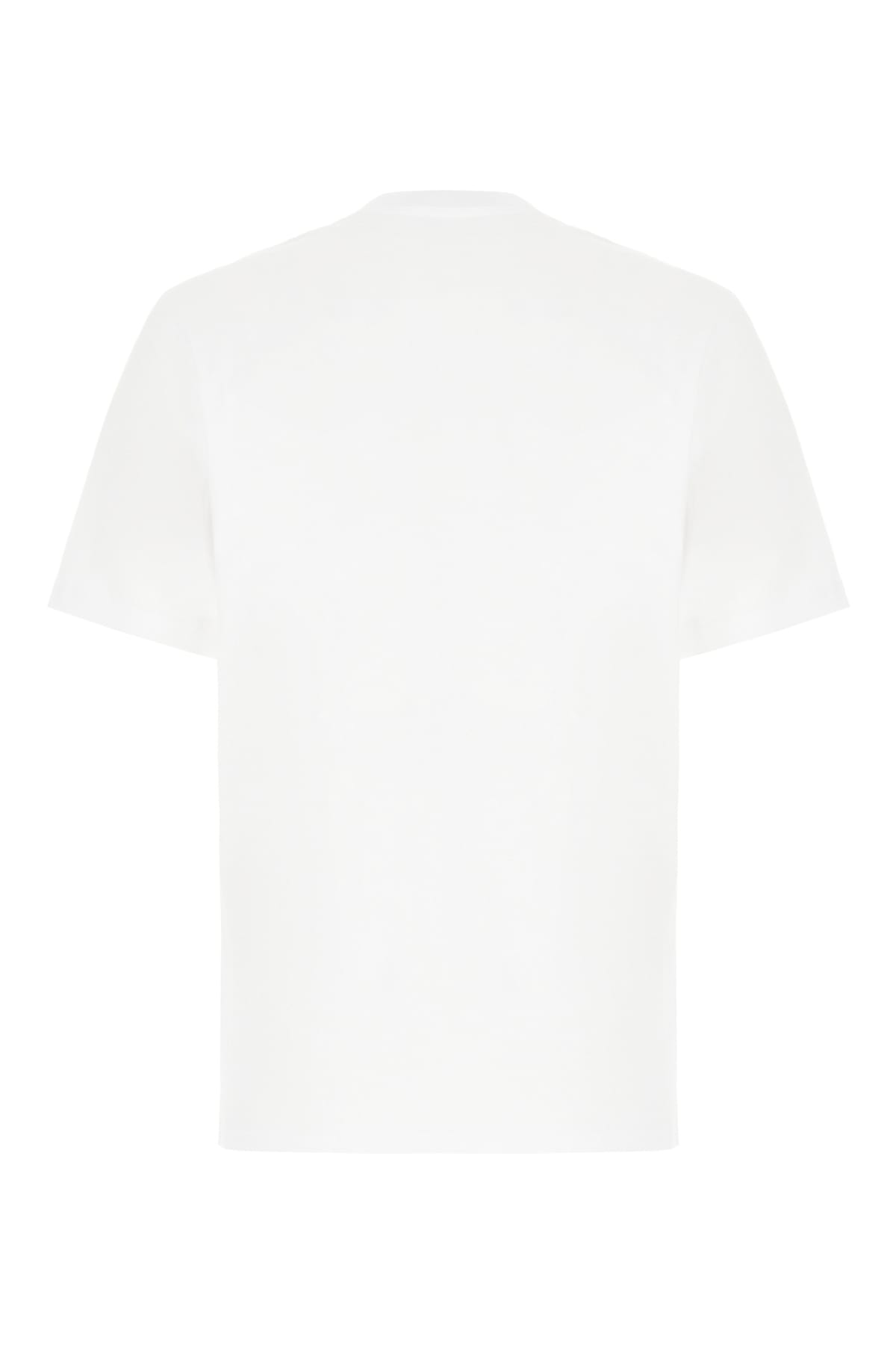 Shop Moschino White Cotton T-shirt In Bianco