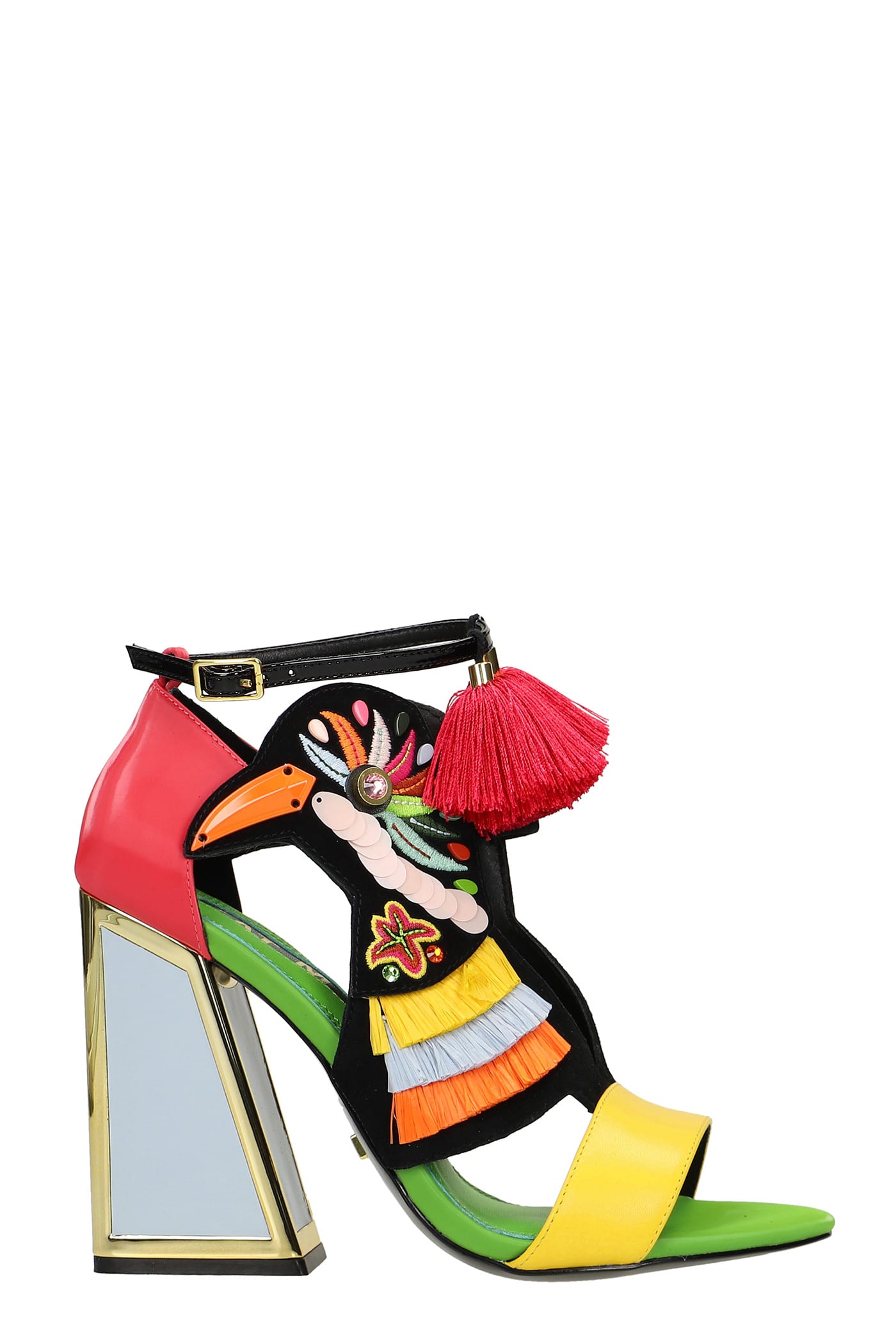 Kat Maconie Aya Multicolored Ankle-strap Sandals In Multicoloured | ModeSens