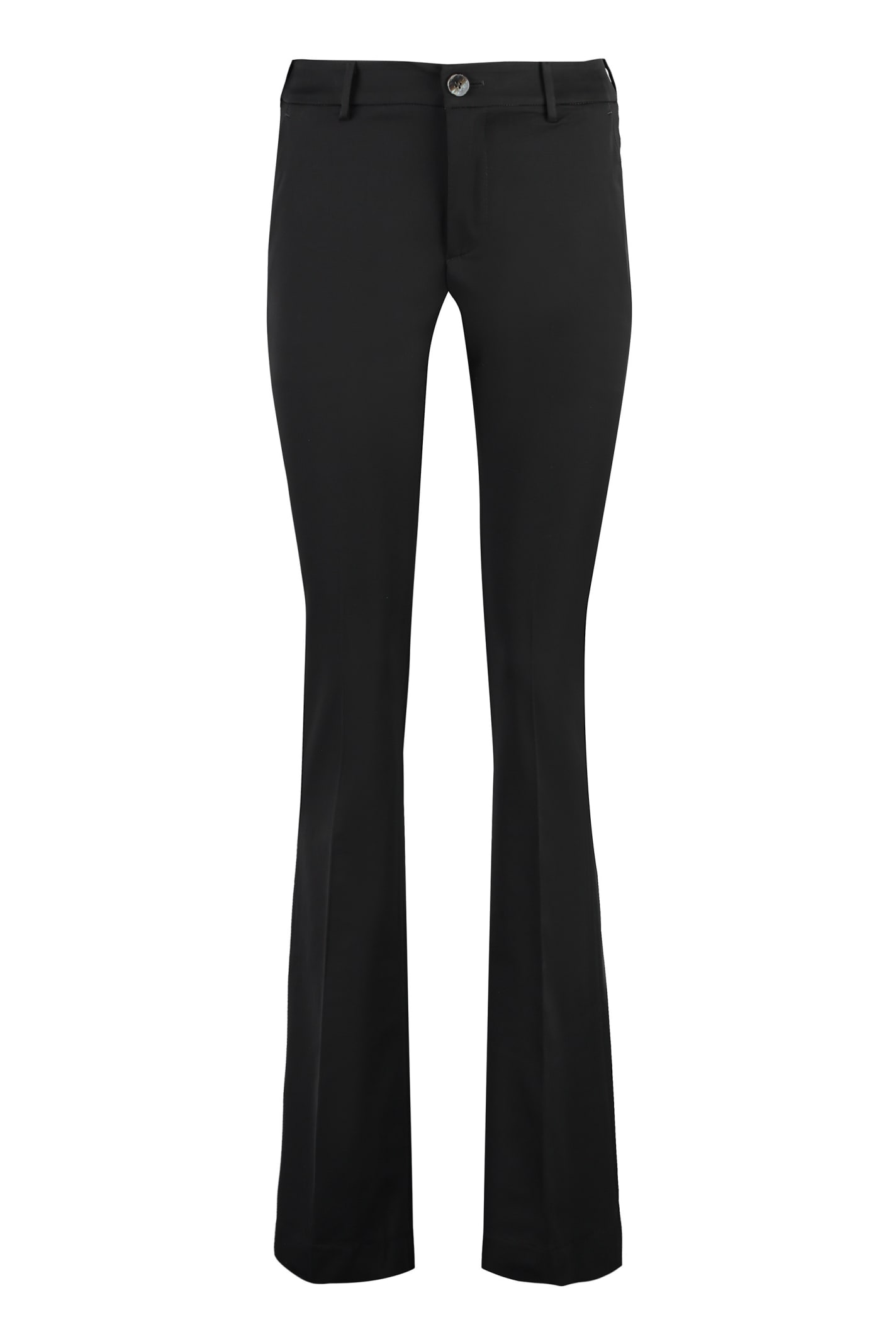 Shop Pt01 Elsa Viscose Trousers In Black