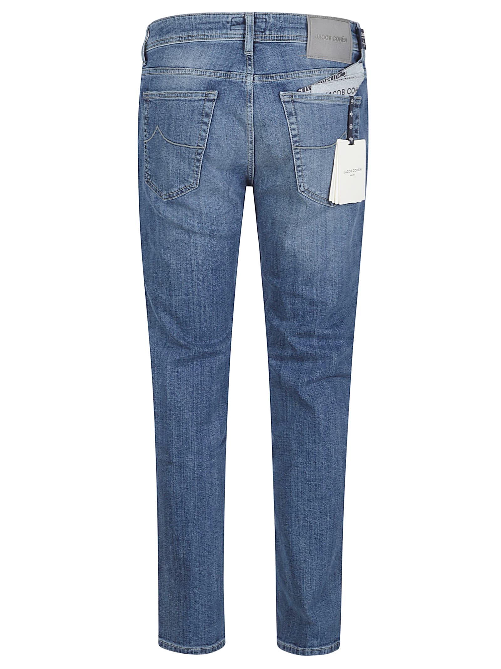 Jacob Cohen 5 Pockets Slim Cropped Scott Jeans In Animal Print