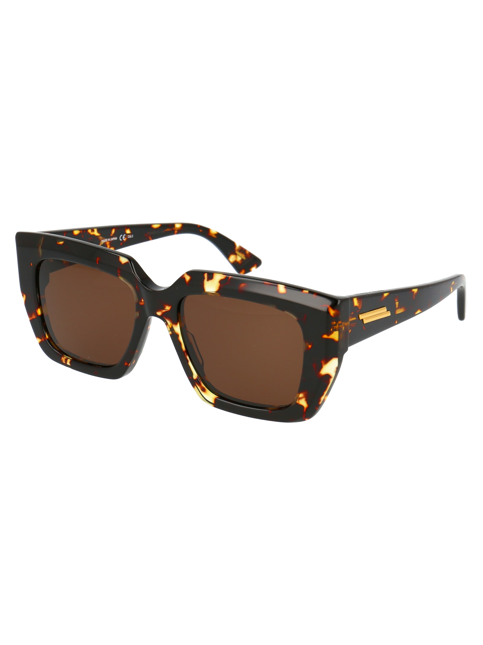 Shop Bottega Veneta Bv1030s Sunglasses In 002 Havana Havana Brown